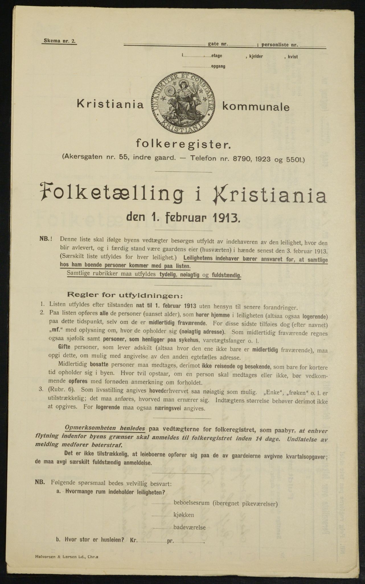 OBA, Municipal Census 1913 for Kristiania, 1913, p. 87414