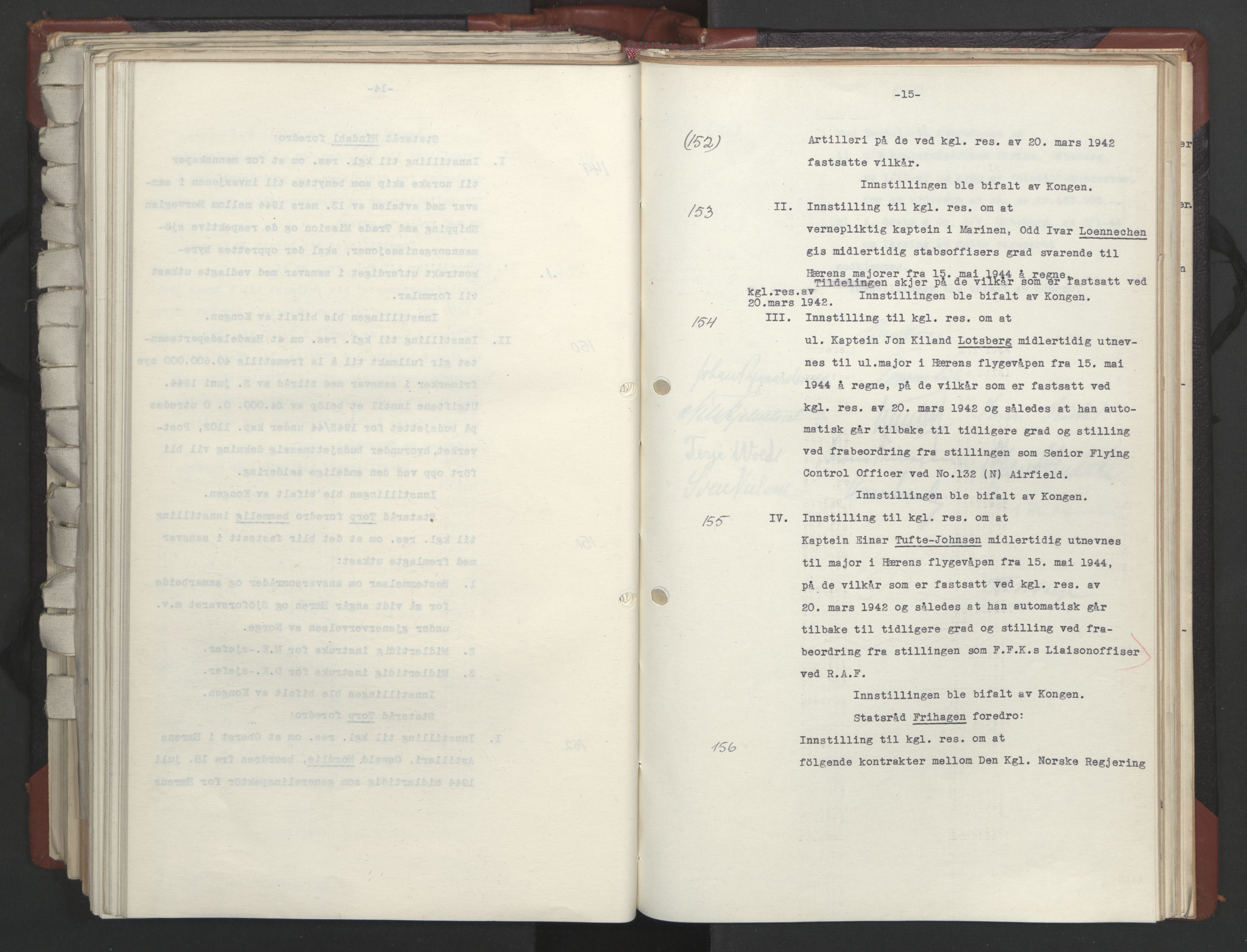 Statsrådssekretariatet, AV/RA-S-1001/A/Ac/L0124: Kgl. res. 14/1-30/6, 1944, p. 409