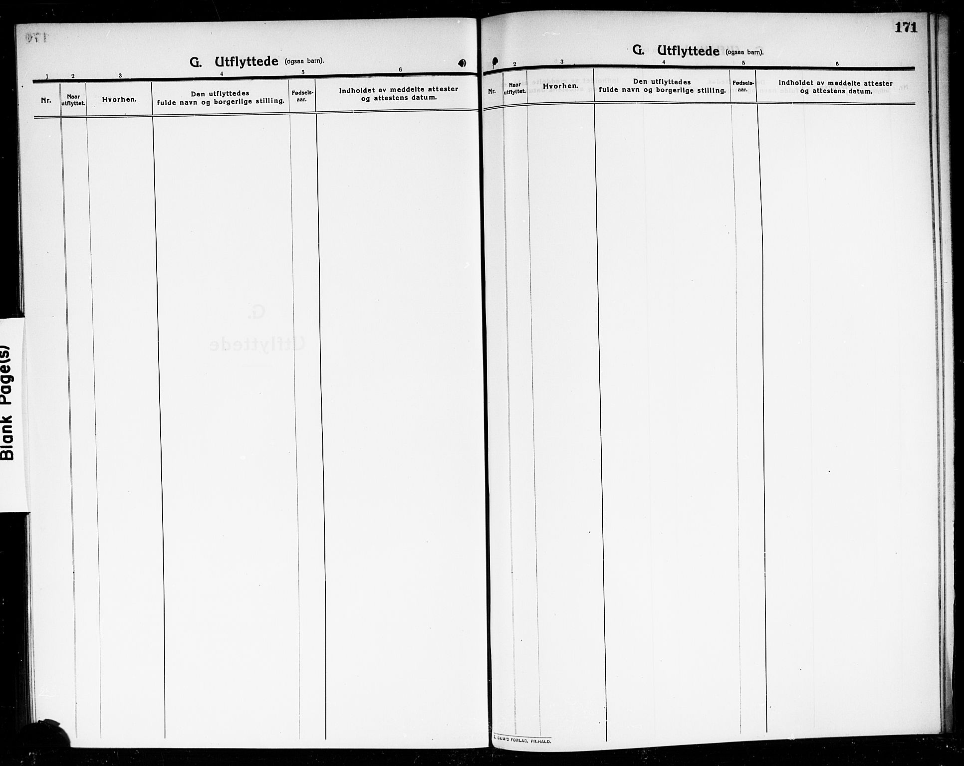 Moss prestekontor Kirkebøker, SAO/A-2003/G/Gb/L0003: Parish register (copy) no. II 3, 1910-1919, p. 171