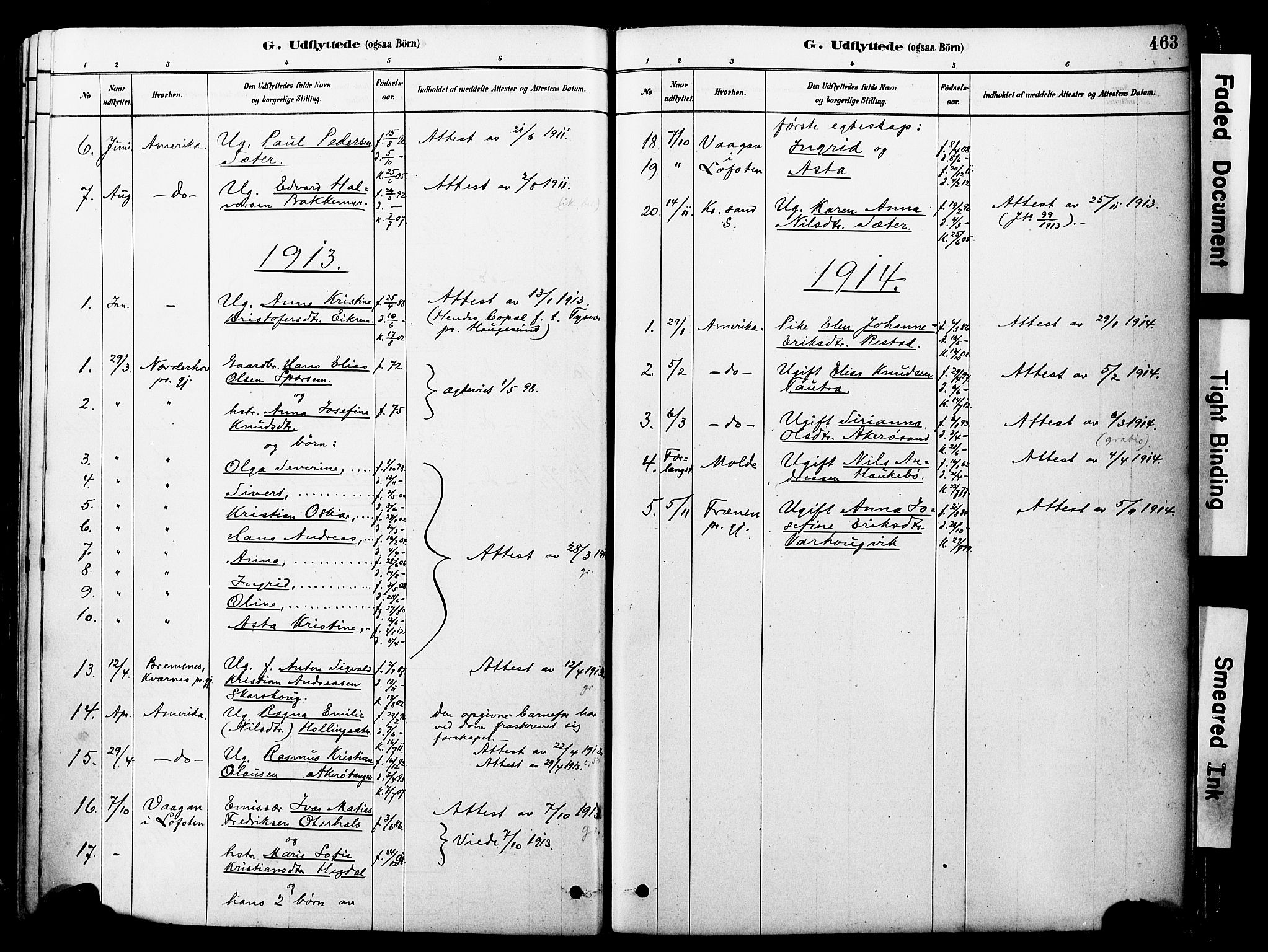 Ministerialprotokoller, klokkerbøker og fødselsregistre - Møre og Romsdal, AV/SAT-A-1454/560/L0721: Parish register (official) no. 560A05, 1878-1917, p. 463