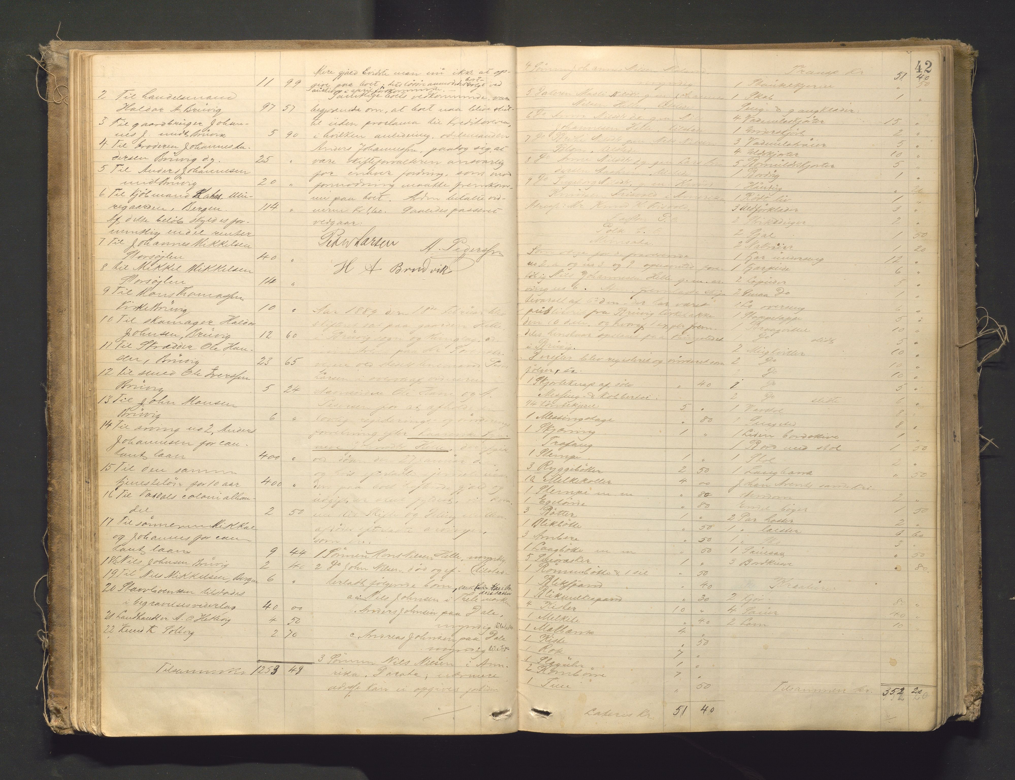 Lensmannen i Bruvik, AV/SAB-A-31301/0006/L0003: Registreringsprotokoll, 1884-1911, p. 41b-42a