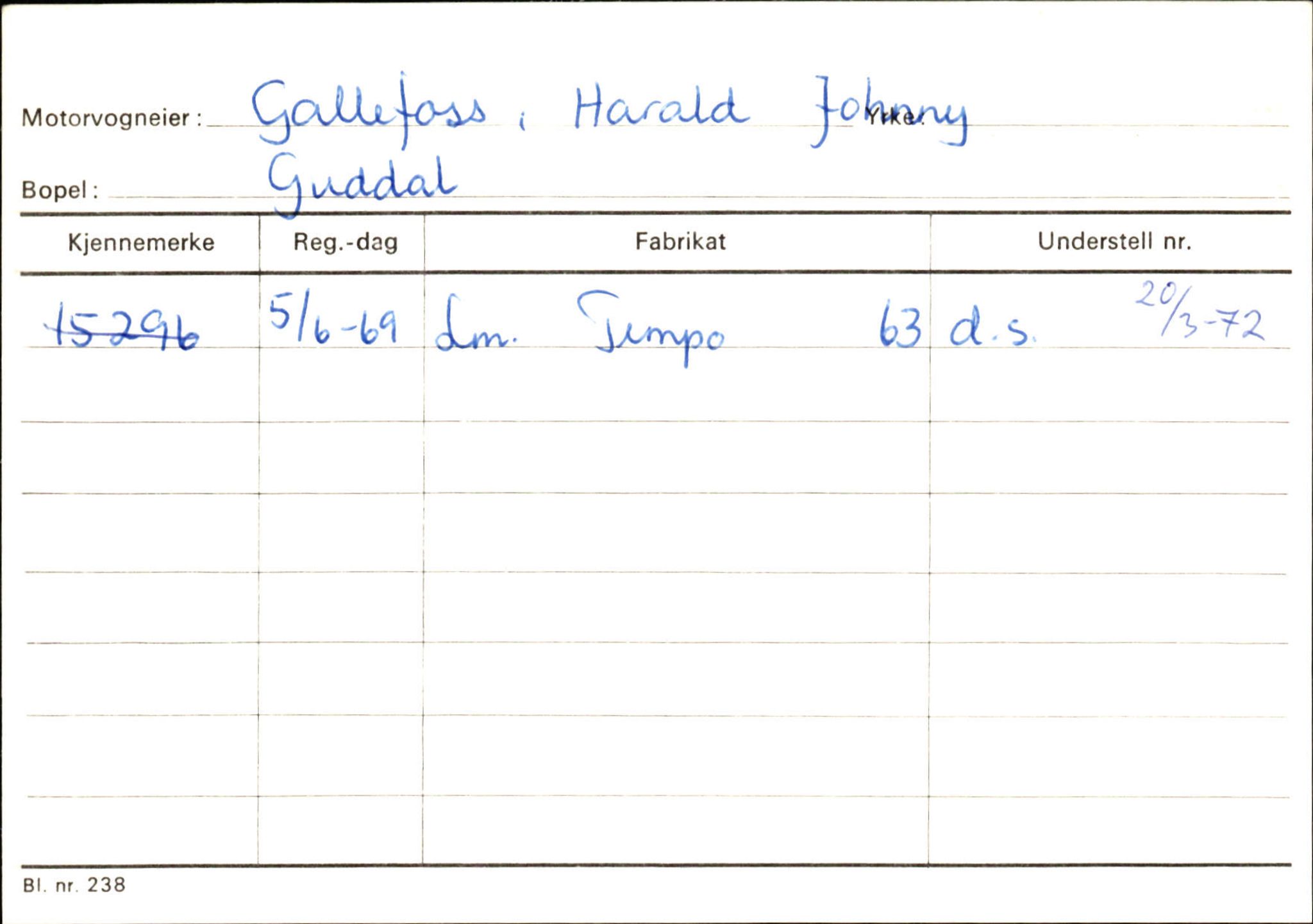 Statens vegvesen, Sogn og Fjordane vegkontor, AV/SAB-A-5301/4/F/L0125: Eigarregister Sogndal V-Å. Aurland A-Å. Fjaler A-N, 1945-1975, p. 1747