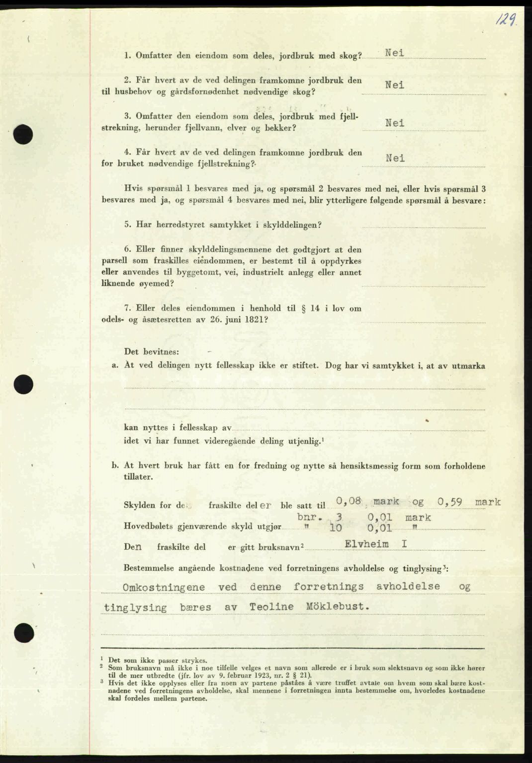 Nordmøre sorenskriveri, AV/SAT-A-4132/1/2/2Ca: Mortgage book no. A107, 1947-1948, Diary no: : 2946/1947