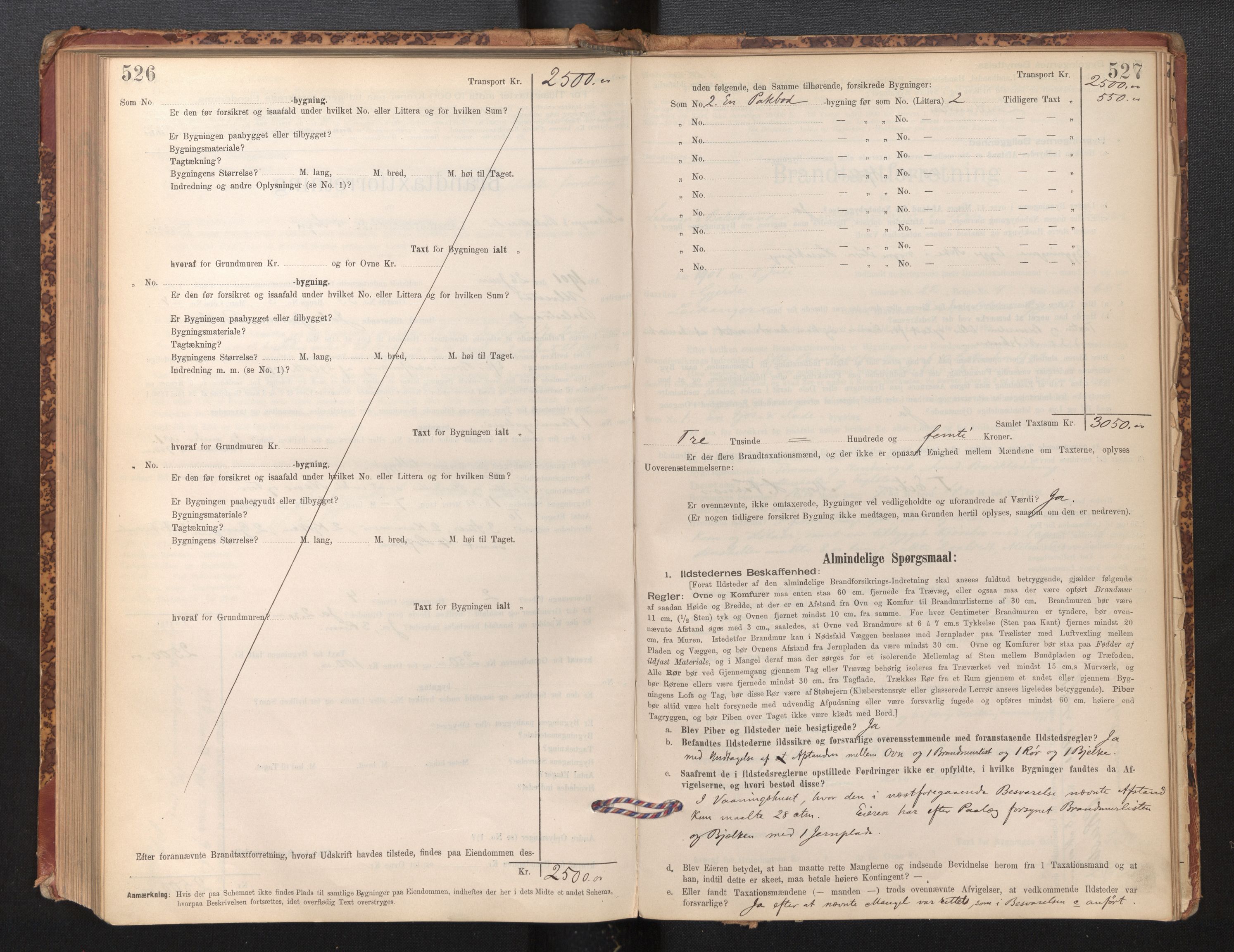 Lensmannen i Leikanger, AV/SAB-A-29201/0012/L0004: Branntakstprotokoll, skjematakst, 1894-1903, p. 526-527