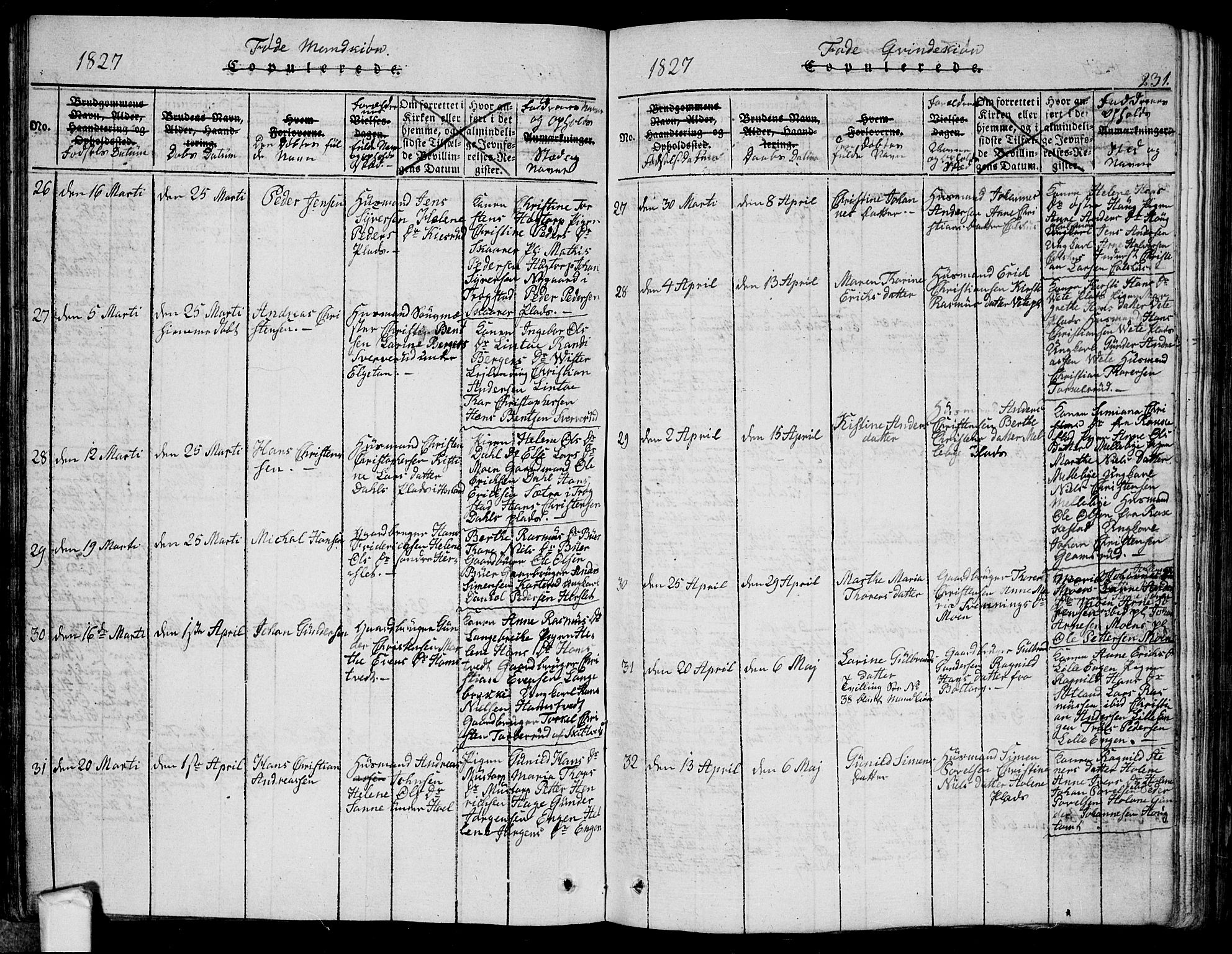 Eidsberg prestekontor Kirkebøker, AV/SAO-A-10905/G/Ga/L0001: Parish register (copy) no. I 1, 1814-1831, p. 231