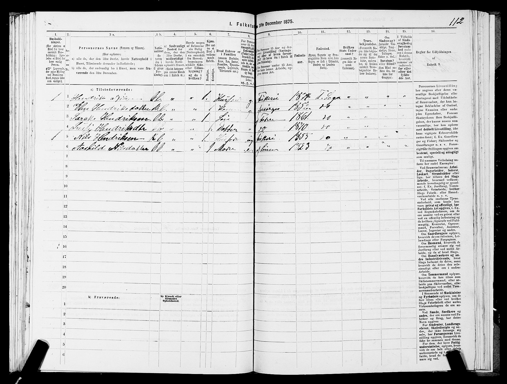 SATØ, 1875 census for 2013P Talvik, 1875, p. 2112