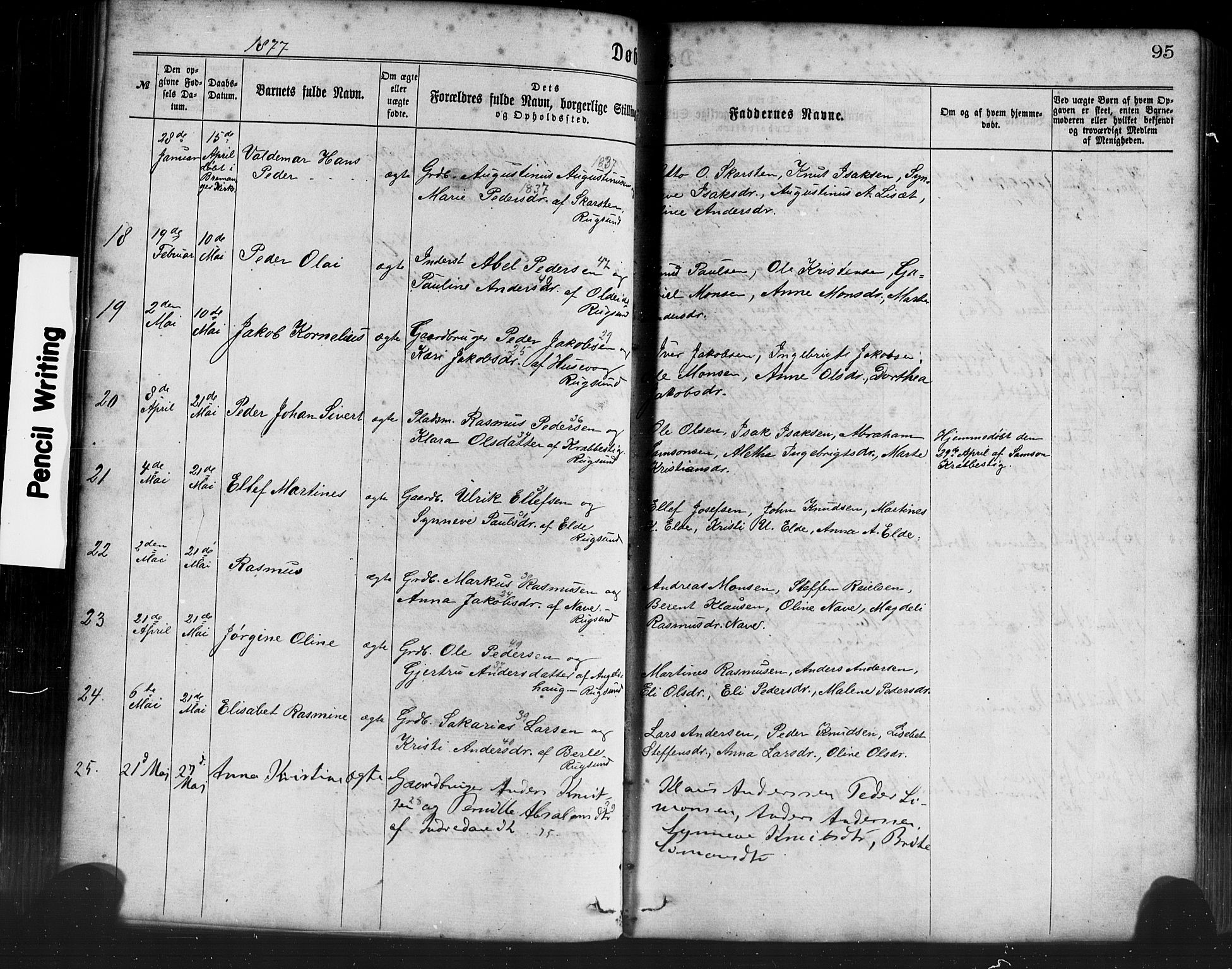 Davik sokneprestembete, AV/SAB-A-79701/H/Haa/Haaa/L0006: Parish register (official) no. A 6, 1867-1881, p. 95