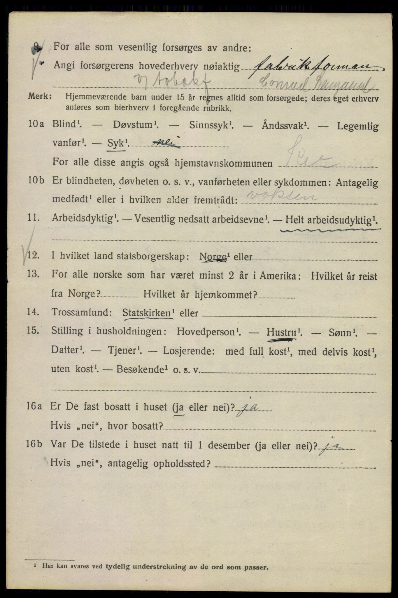 SAO, 1920 census for Kristiania, 1920, p. 569150