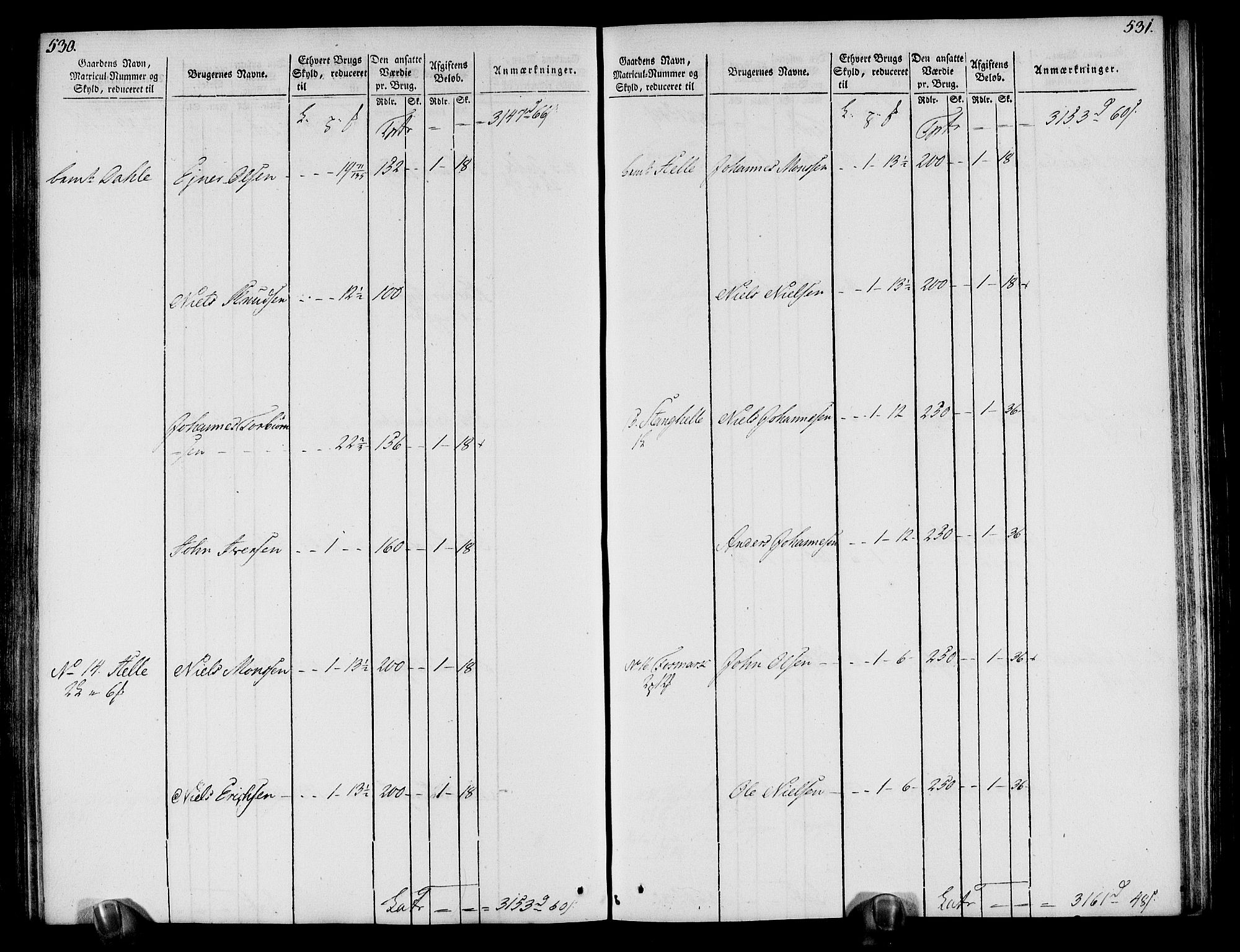 Rentekammeret inntil 1814, Realistisk ordnet avdeling, AV/RA-EA-4070/N/Ne/Nea/L0113: Nordhordland og Voss fogderi. Oppebørselsregister, 1803-1804, p. 273