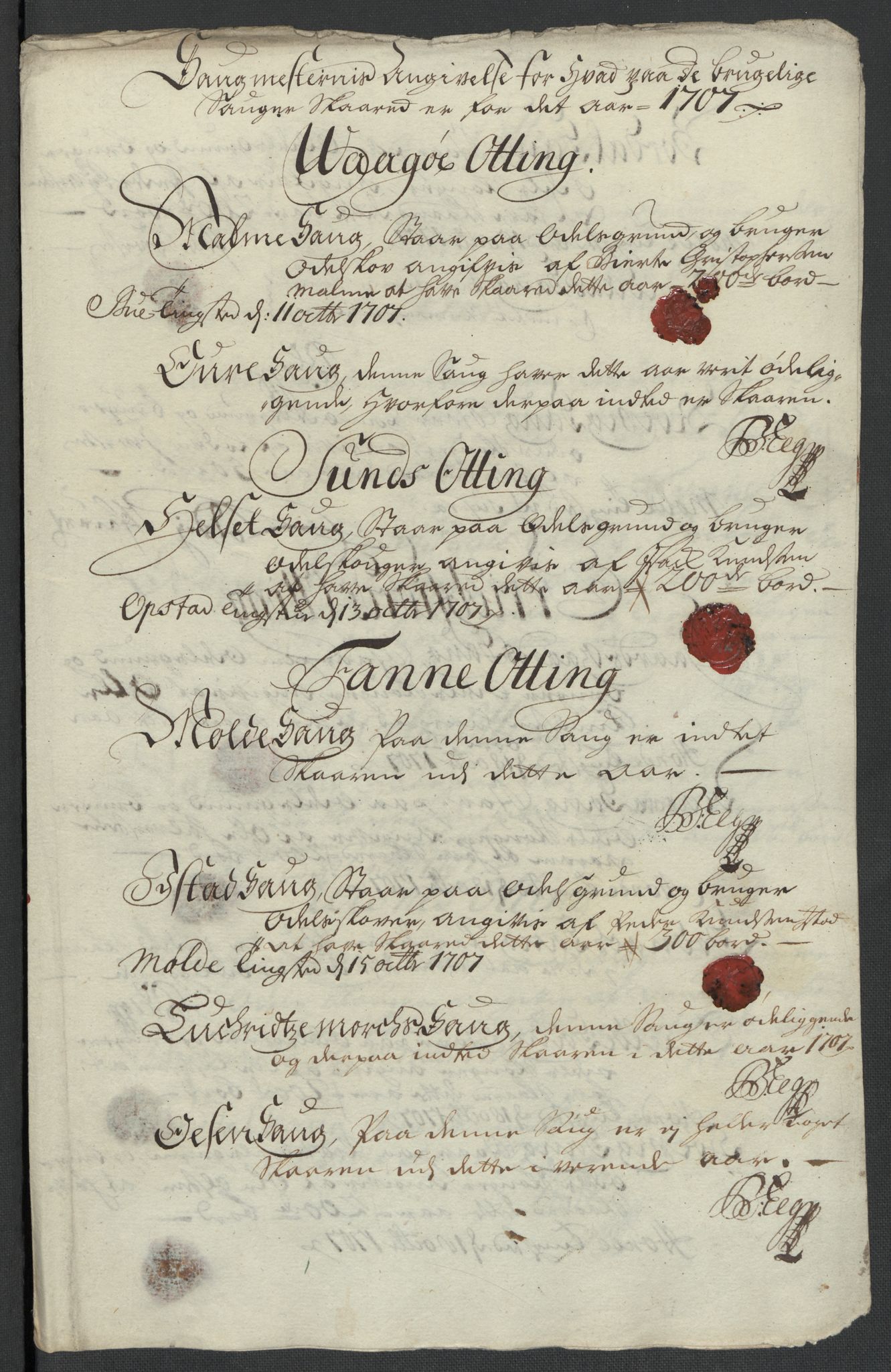 Rentekammeret inntil 1814, Reviderte regnskaper, Fogderegnskap, RA/EA-4092/R55/L3658: Fogderegnskap Romsdal, 1707-1708, p. 83