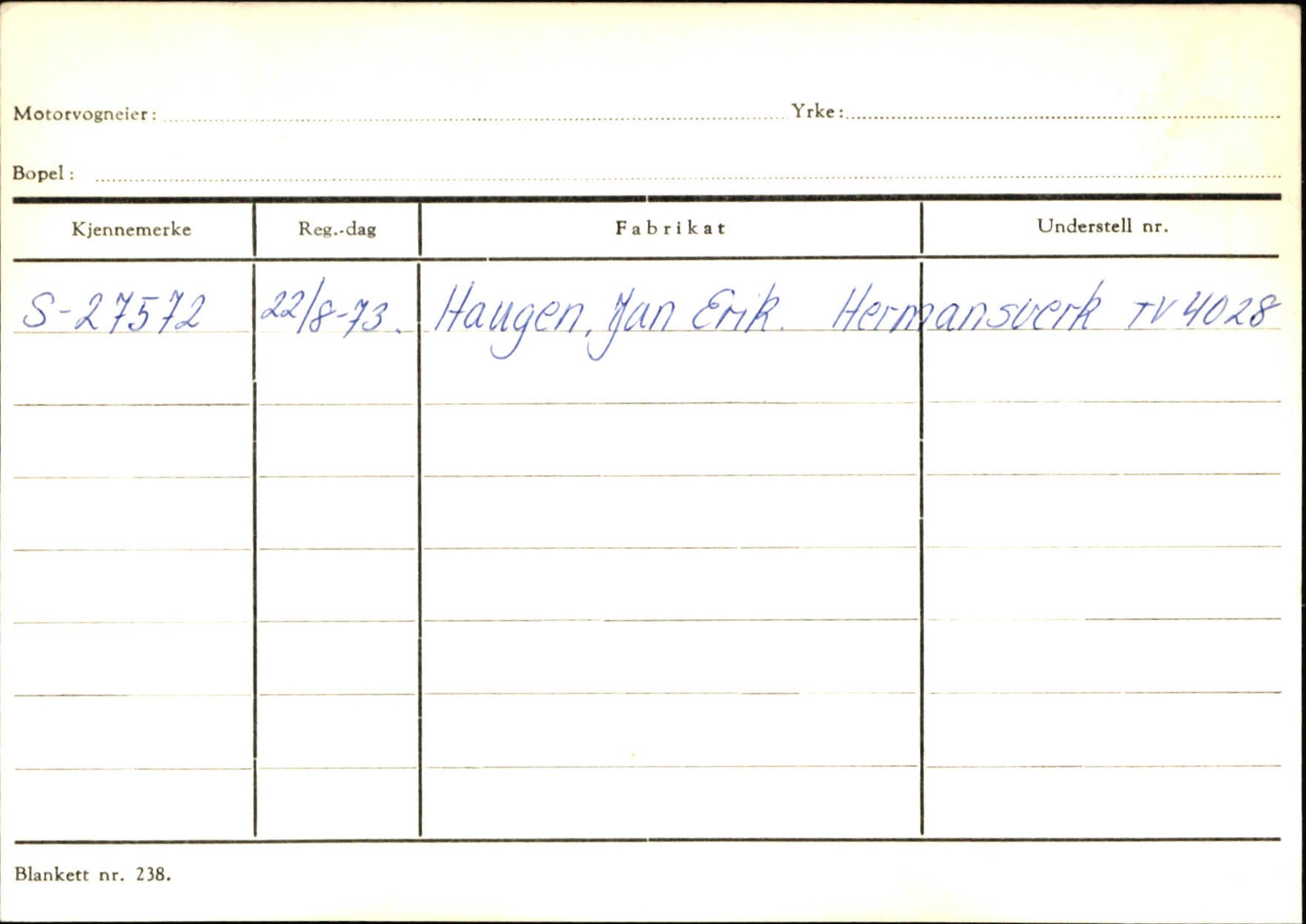 Statens vegvesen, Sogn og Fjordane vegkontor, SAB/A-5301/4/F/L0126: Eigarregister Fjaler M-Å. Leikanger A-Å, 1945-1975, p. 1258