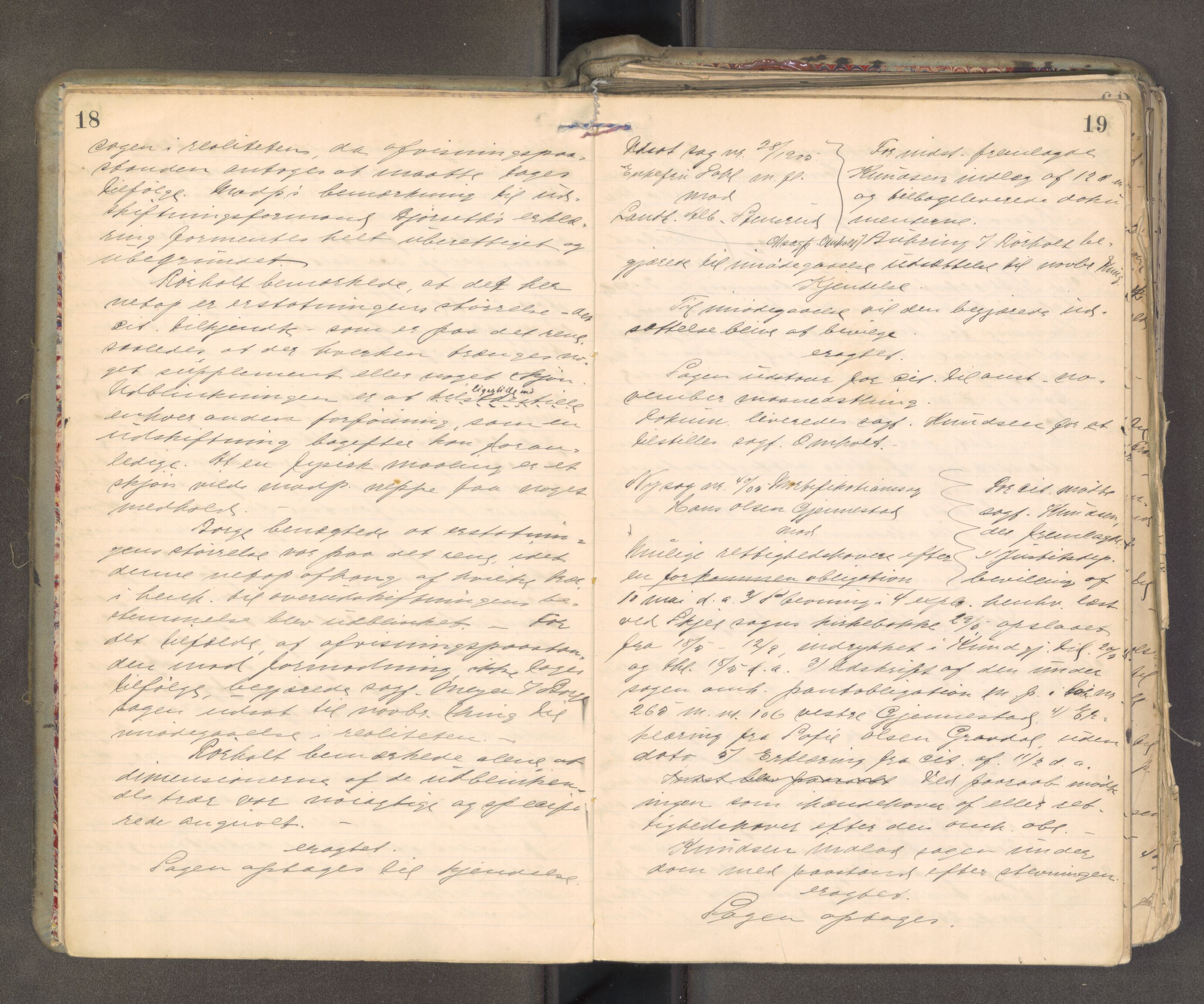 Søndre Jarlsberg sorenskriveri, AV/SAKO-A-129/F/Fa/L0045: Tingbok, 1905-1907, p. 18-19