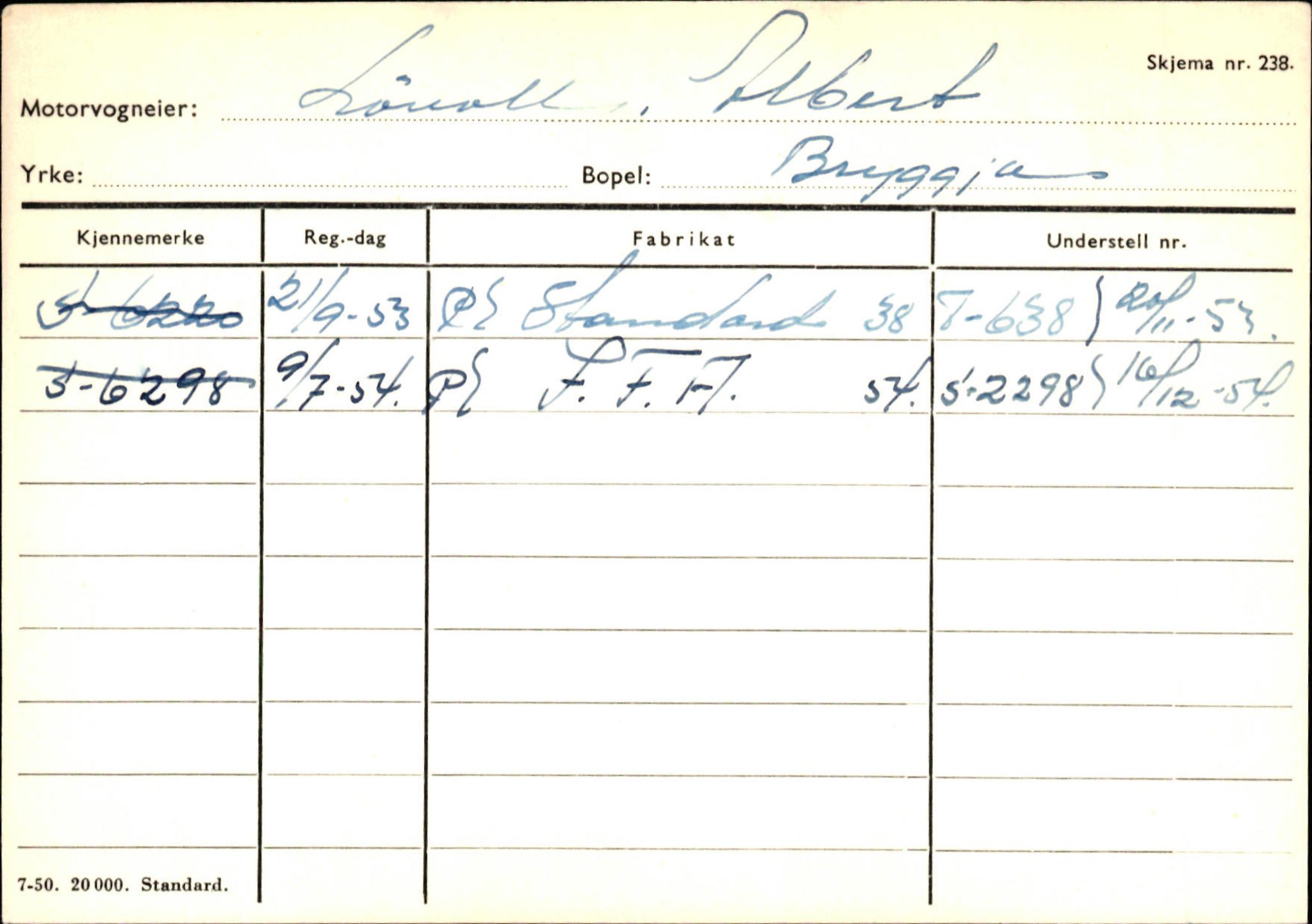 Statens vegvesen, Sogn og Fjordane vegkontor, SAB/A-5301/4/F/L0144: Registerkort Vågsøy A-R, 1945-1975, p. 1696