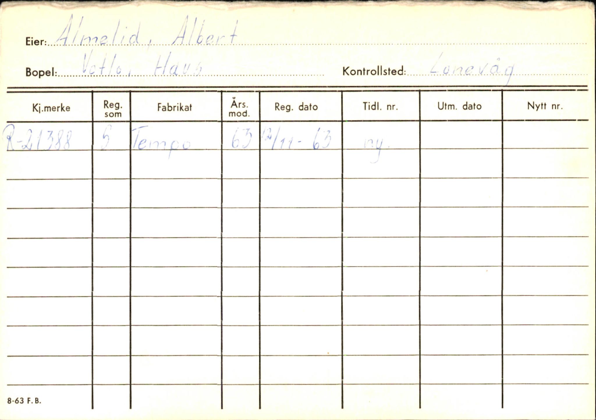 Statens vegvesen, Hordaland vegkontor, AV/SAB-A-5201/2/Ha/L0001: R-eierkort A, 1920-1971, p. 484