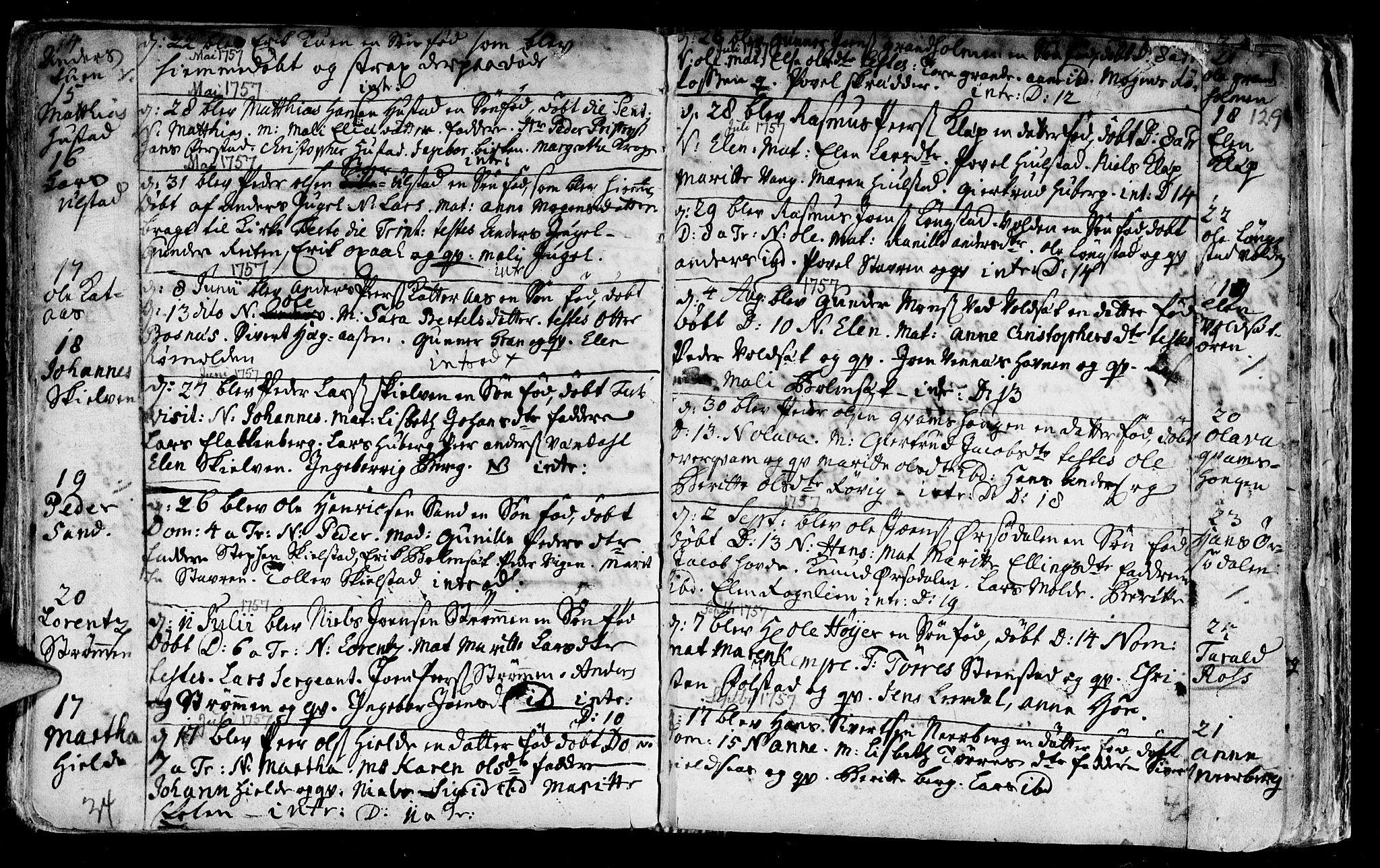 Ministerialprotokoller, klokkerbøker og fødselsregistre - Nord-Trøndelag, SAT/A-1458/730/L0272: Parish register (official) no. 730A01, 1733-1764, p. 129