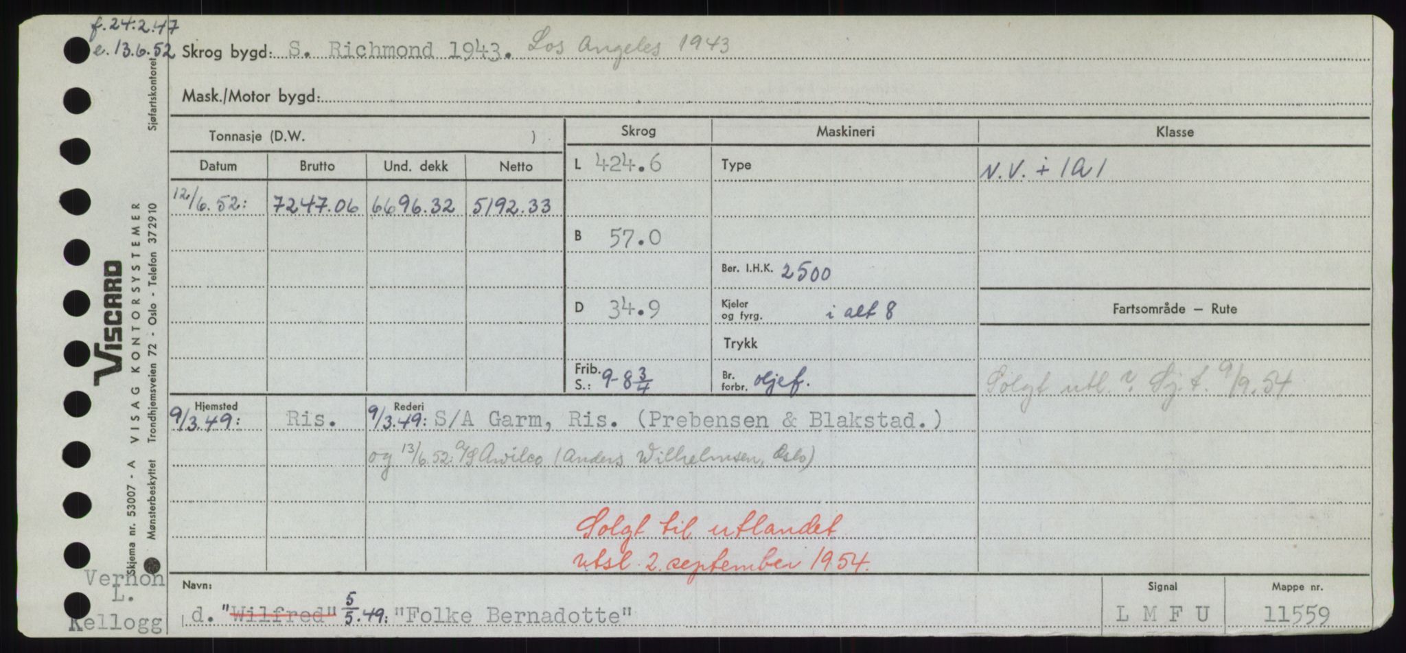 Sjøfartsdirektoratet med forløpere, Skipsmålingen, RA/S-1627/H/Hd/L0011: Fartøy, Fla-Får, p. 143