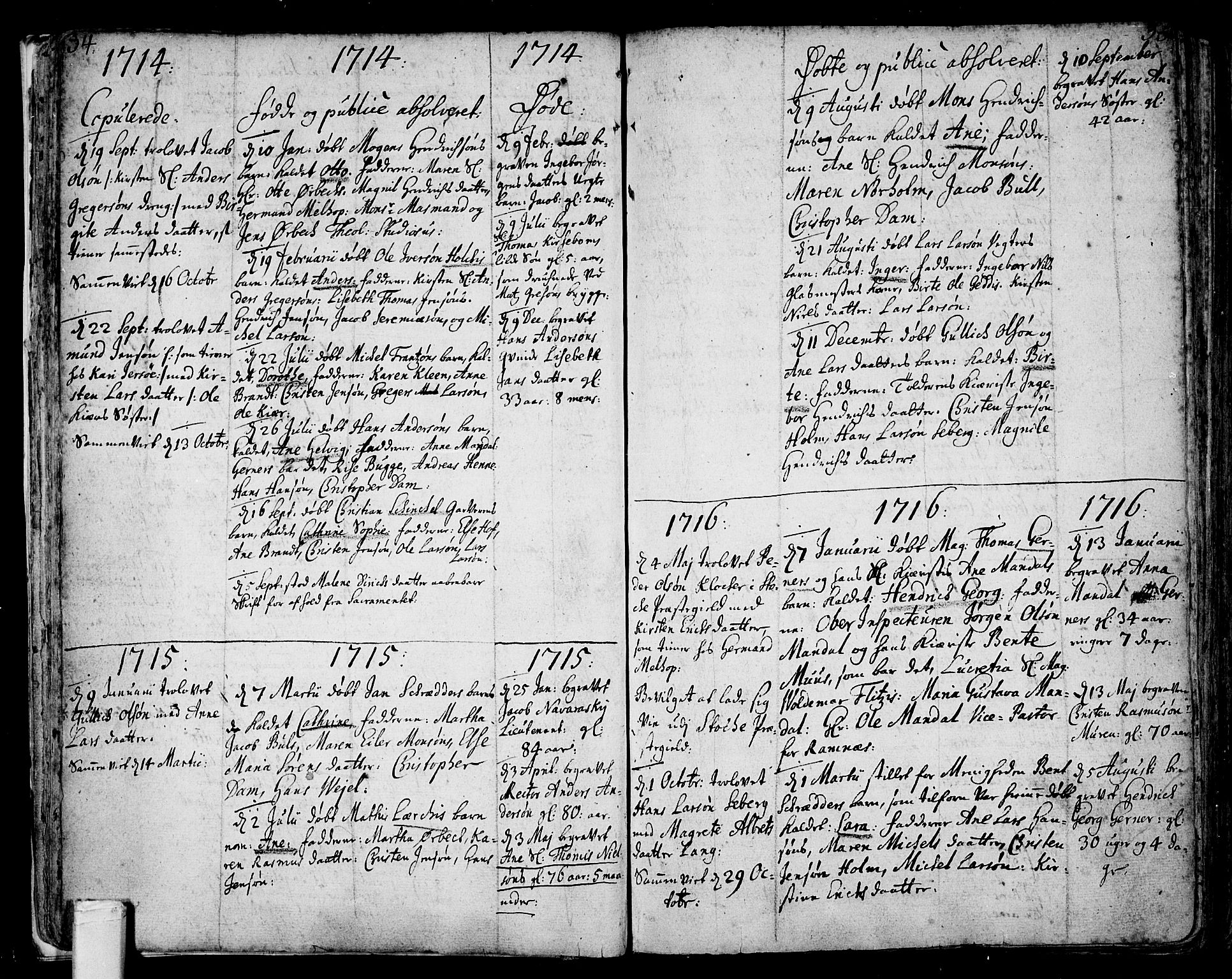 Tønsberg kirkebøker, SAKO/A-330/F/Fb/L0001: Parish register (official) no. II 1, 1690-1796, p. 34-35