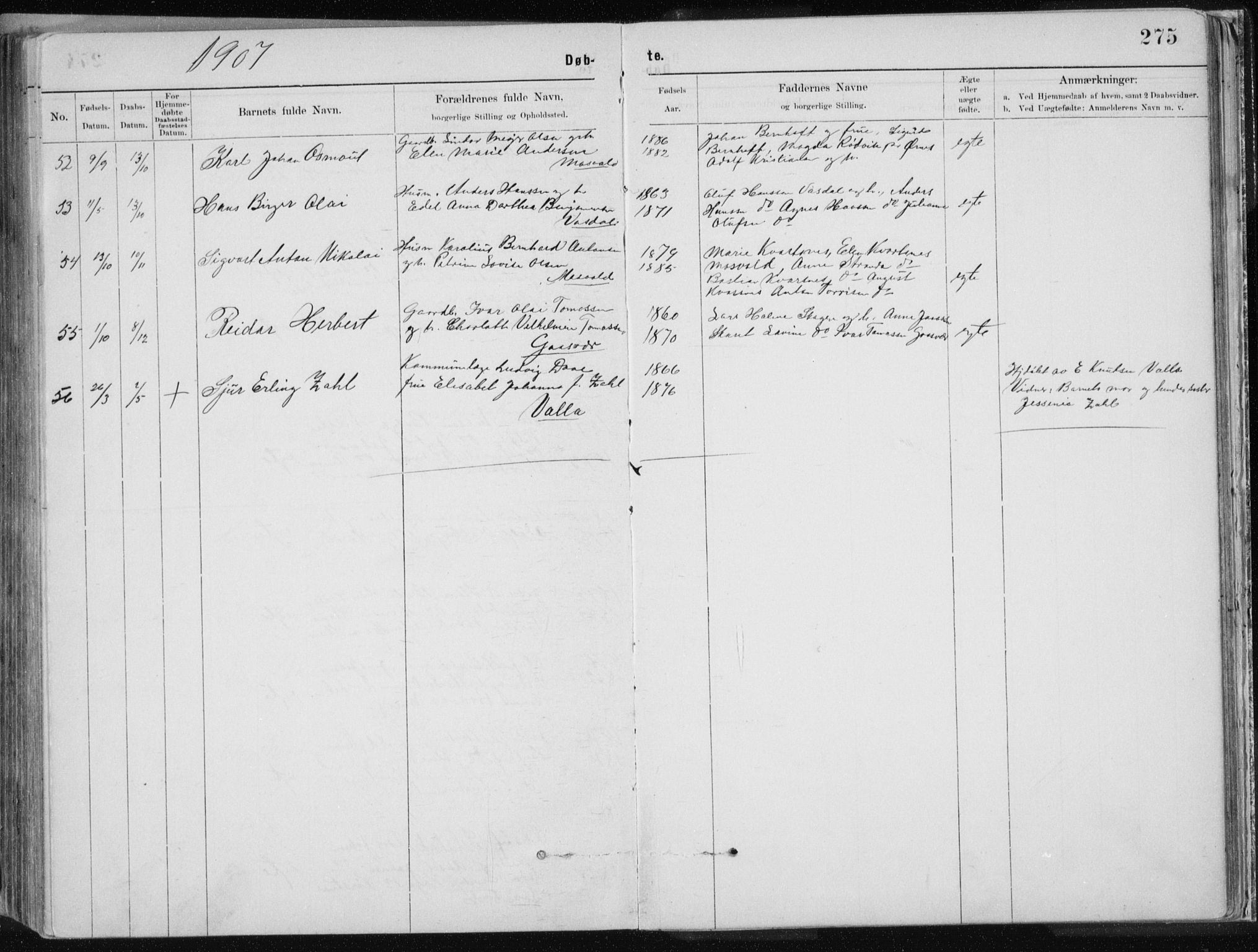 Ministerialprotokoller, klokkerbøker og fødselsregistre - Nordland, AV/SAT-A-1459/843/L0636: Parish register (copy) no. 843C05, 1884-1909, p. 275