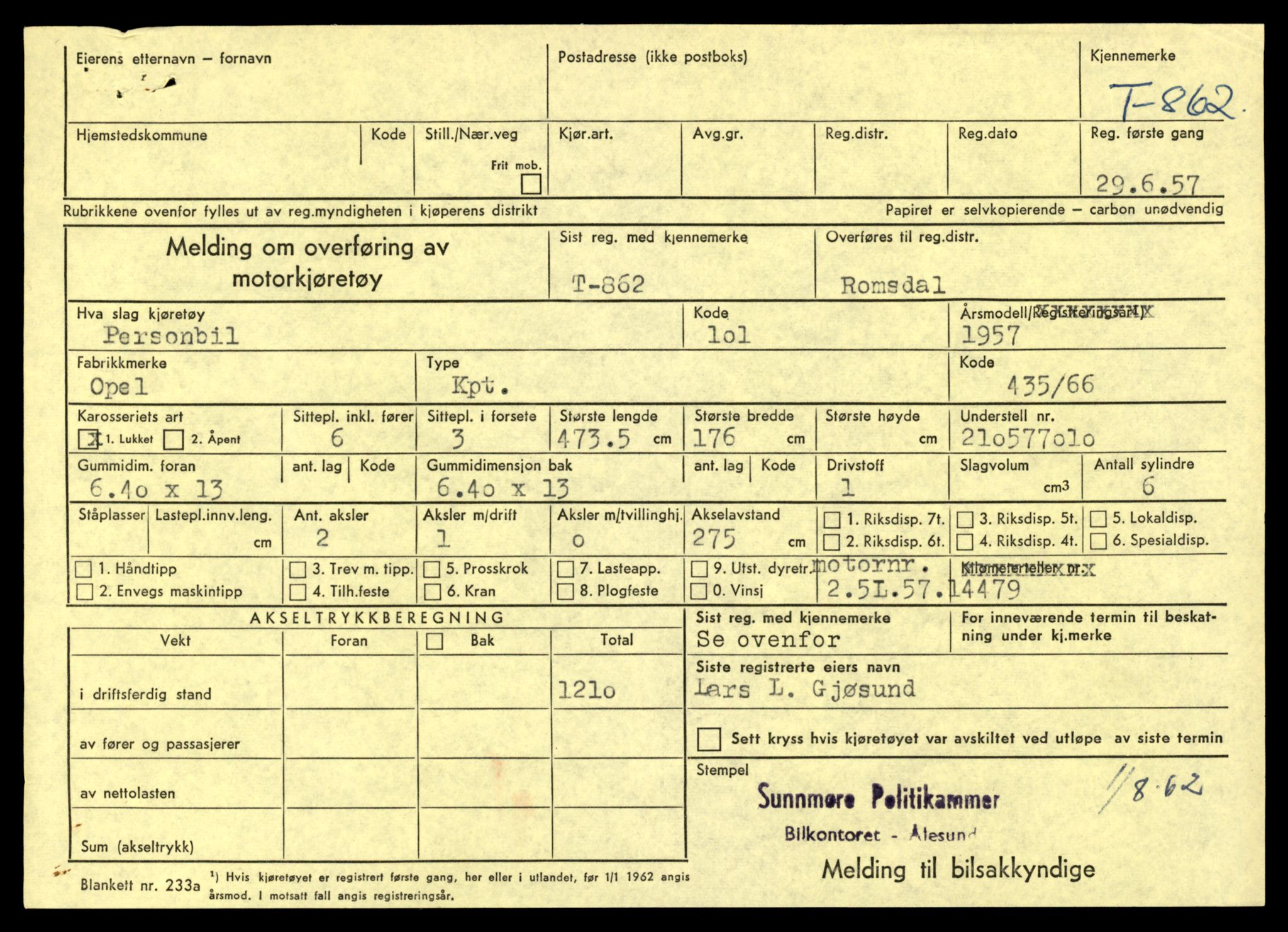 Møre og Romsdal vegkontor - Ålesund trafikkstasjon, AV/SAT-A-4099/F/Fe/L0008: Registreringskort for kjøretøy T 747 - T 894, 1927-1998, p. 2604