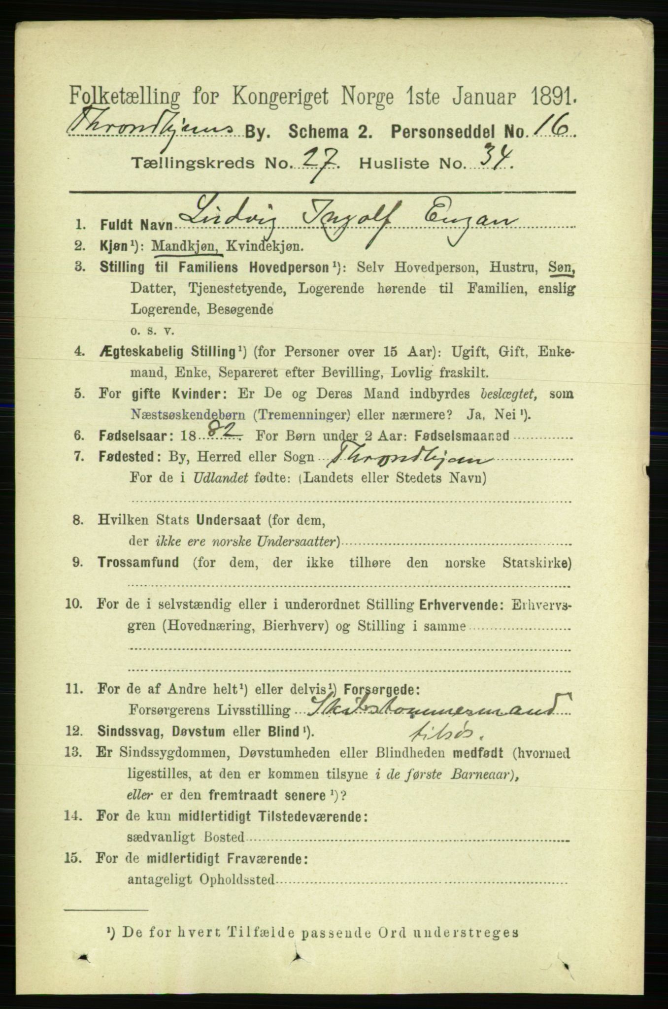 RA, 1891 census for 1601 Trondheim, 1891, p. 20782