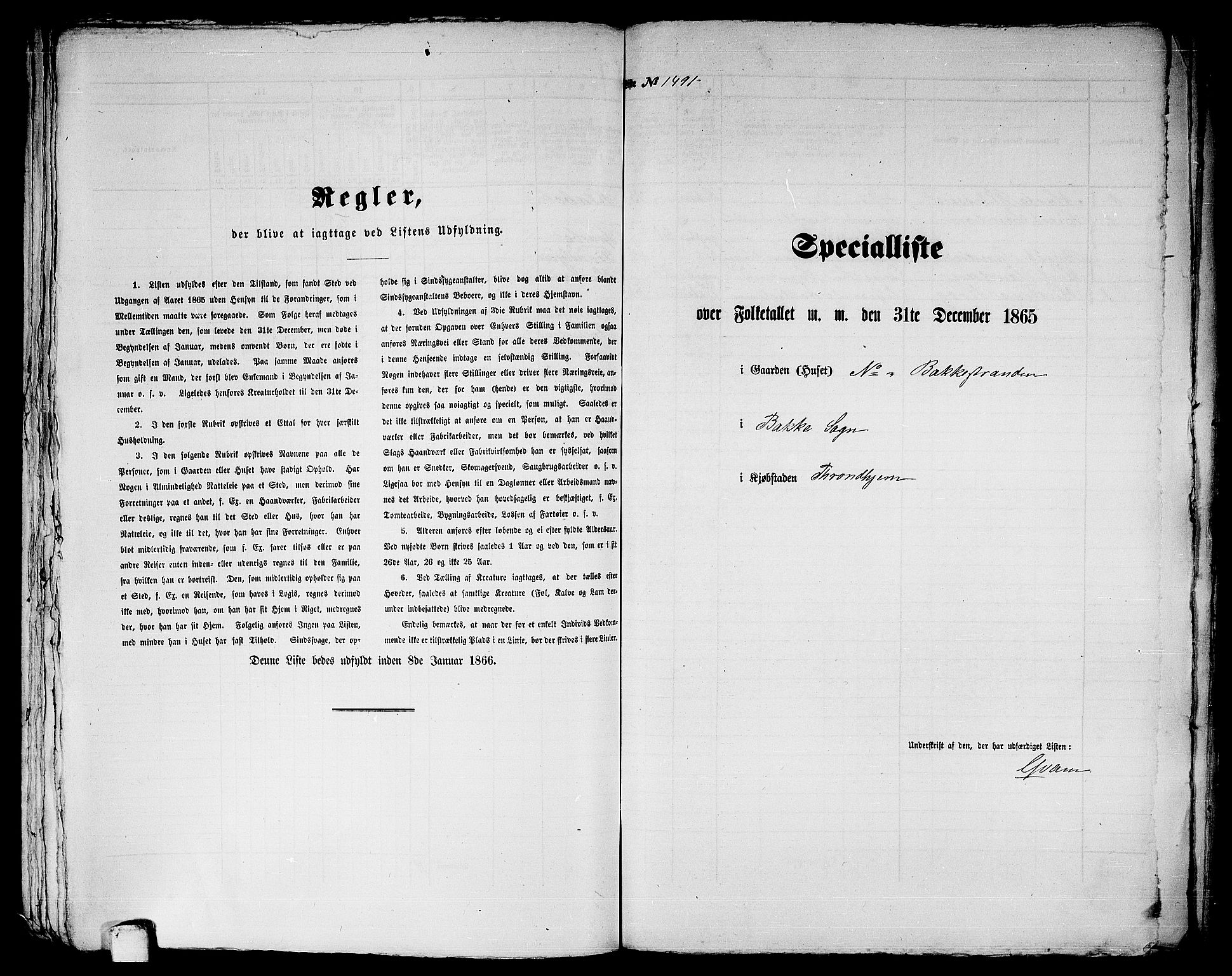 RA, 1865 census for Trondheim, 1865, p. 3083