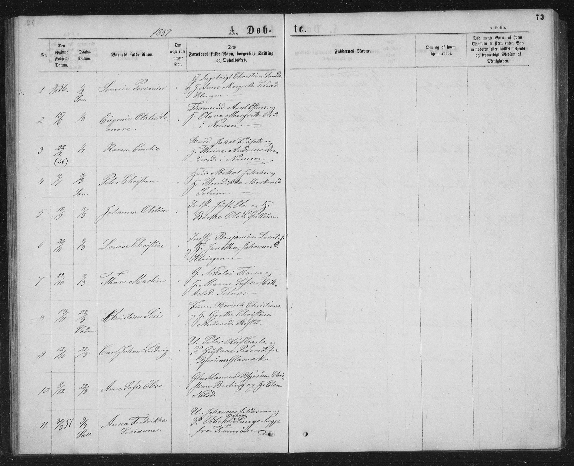 Ministerialprotokoller, klokkerbøker og fødselsregistre - Nord-Trøndelag, SAT/A-1458/768/L0566: Parish register (official) no. 768A01, 1836-1865, p. 73