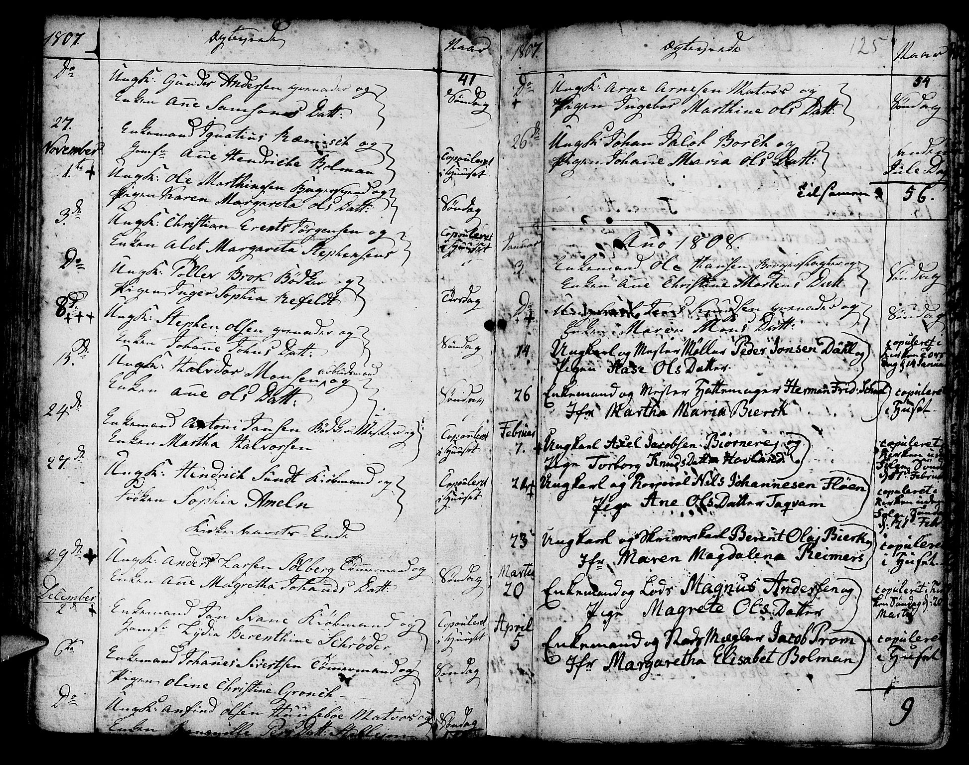 Korskirken sokneprestembete, SAB/A-76101/H/Haa/L0009: Parish register (official) no. A 9, 1743-1861, p. 125