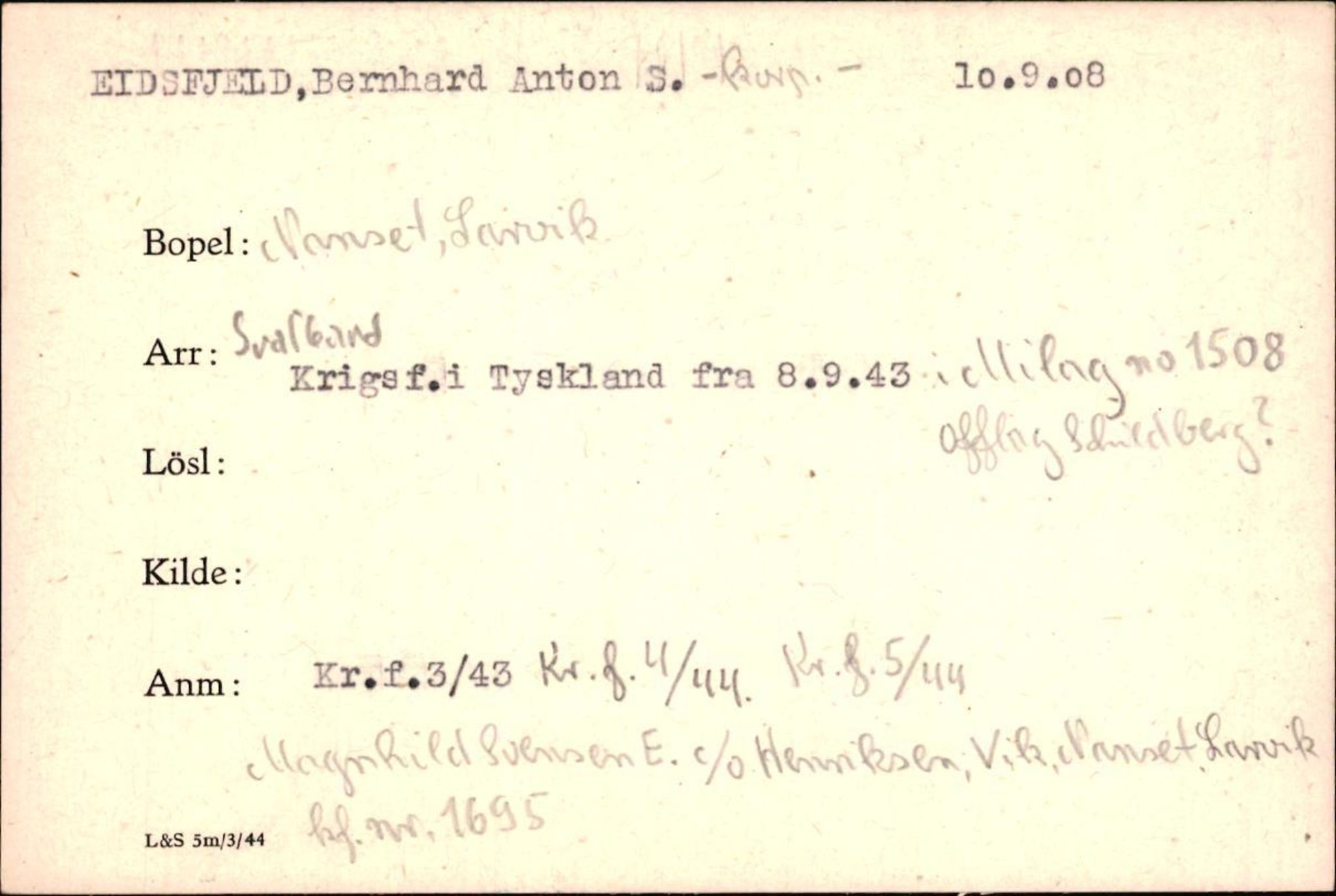 Forsvaret, Forsvarets krigshistoriske avdeling, AV/RA-RAFA-2017/Y/Yf/L0200: II-C-11-2102  -  Norske krigsfanger i Tyskland, 1940-1945, p. 202