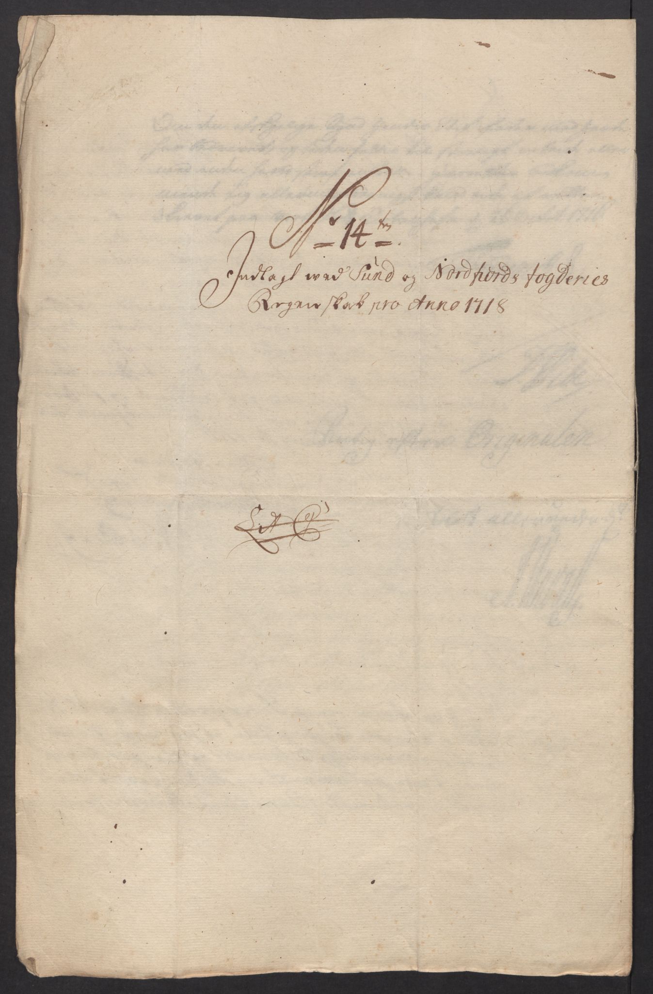 Rentekammeret inntil 1814, Reviderte regnskaper, Fogderegnskap, AV/RA-EA-4092/R53/L3441: Fogderegnskap Sunn- og Nordfjord, 1717-1718, p. 352