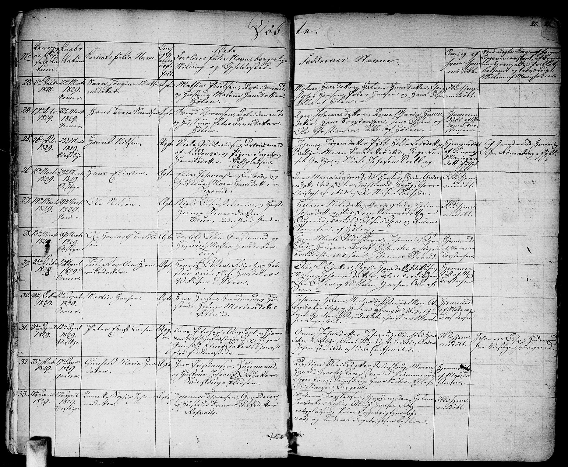 Vestby prestekontor Kirkebøker, AV/SAO-A-10893/F/Fa/L0006: Parish register (official) no. I 6, 1827-1849, p. 20