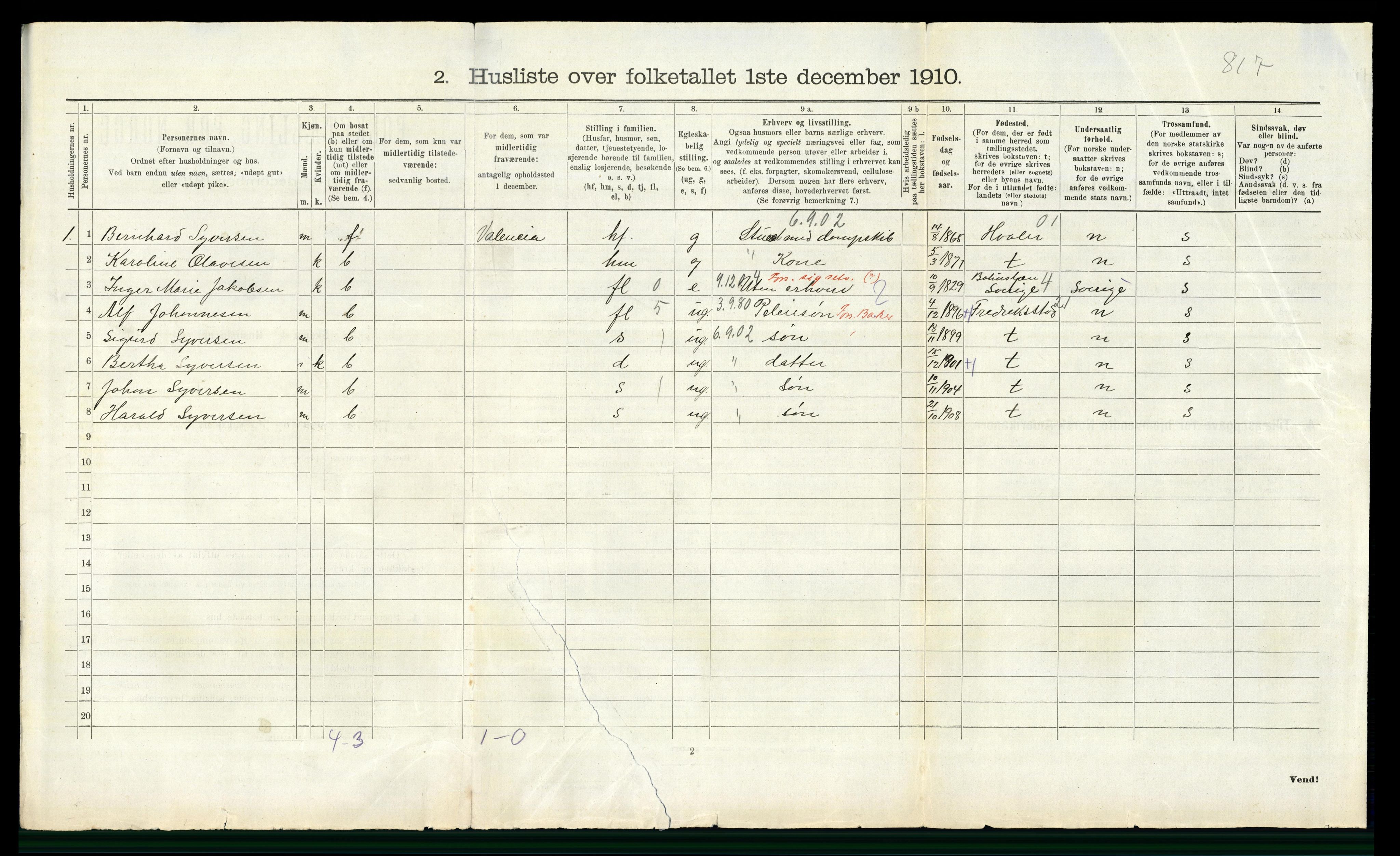 RA, 1910 census for Onsøy, 1910, p. 1258