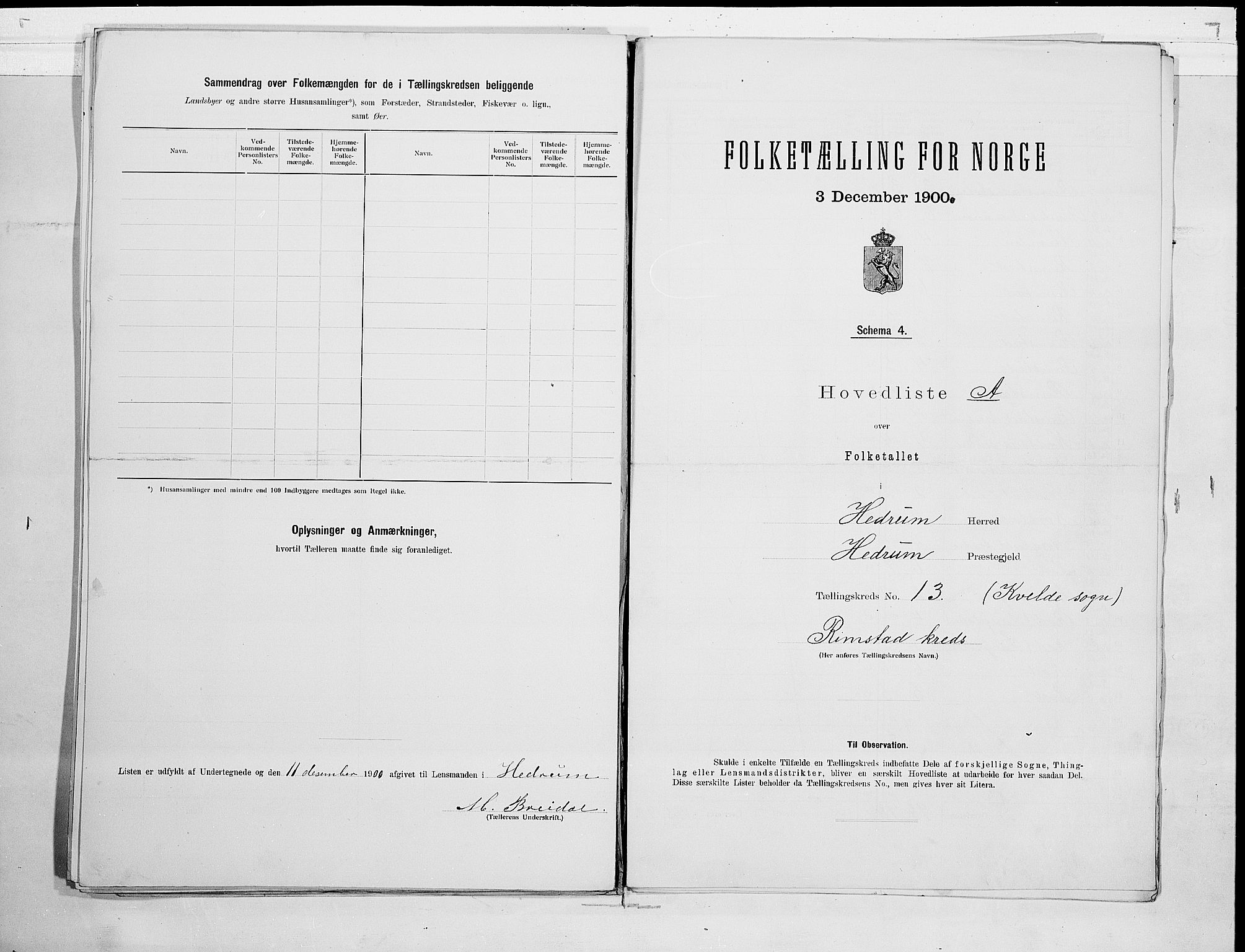 RA, 1900 census for Hedrum, 1900, p. 28