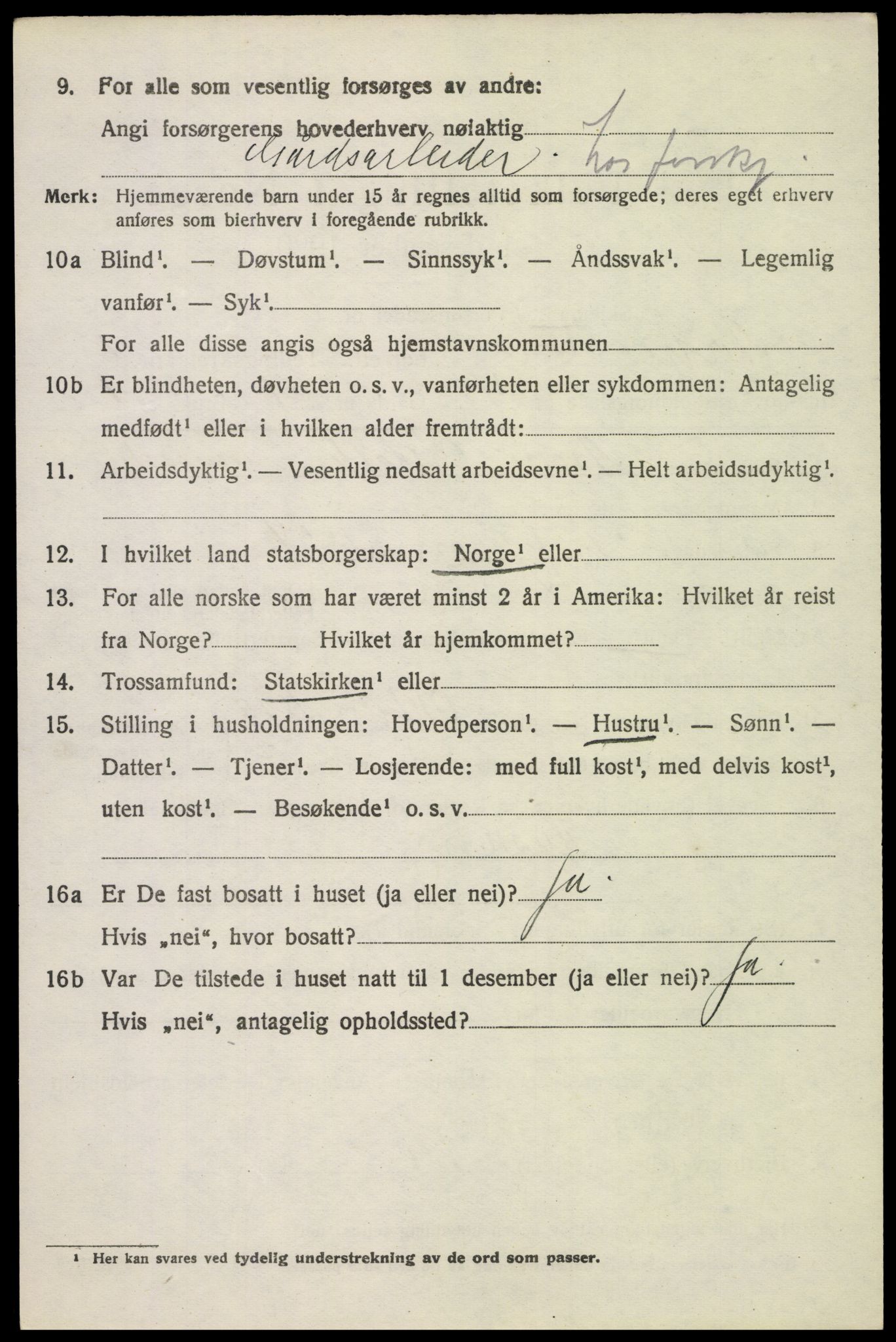 SAH, 1920 census for Nord-Fron, 1920, p. 5871