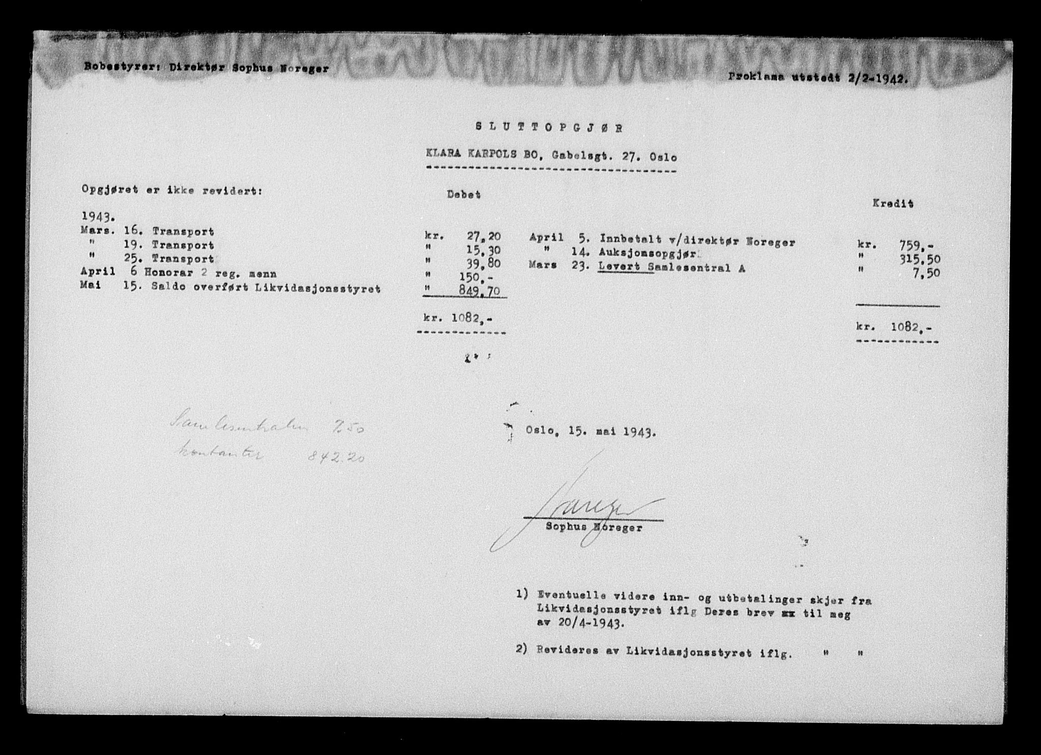 Justisdepartementet, Tilbakeføringskontoret for inndratte formuer, AV/RA-S-1564/H/Hc/Hcc/L0949: --, 1945-1947, p. 453