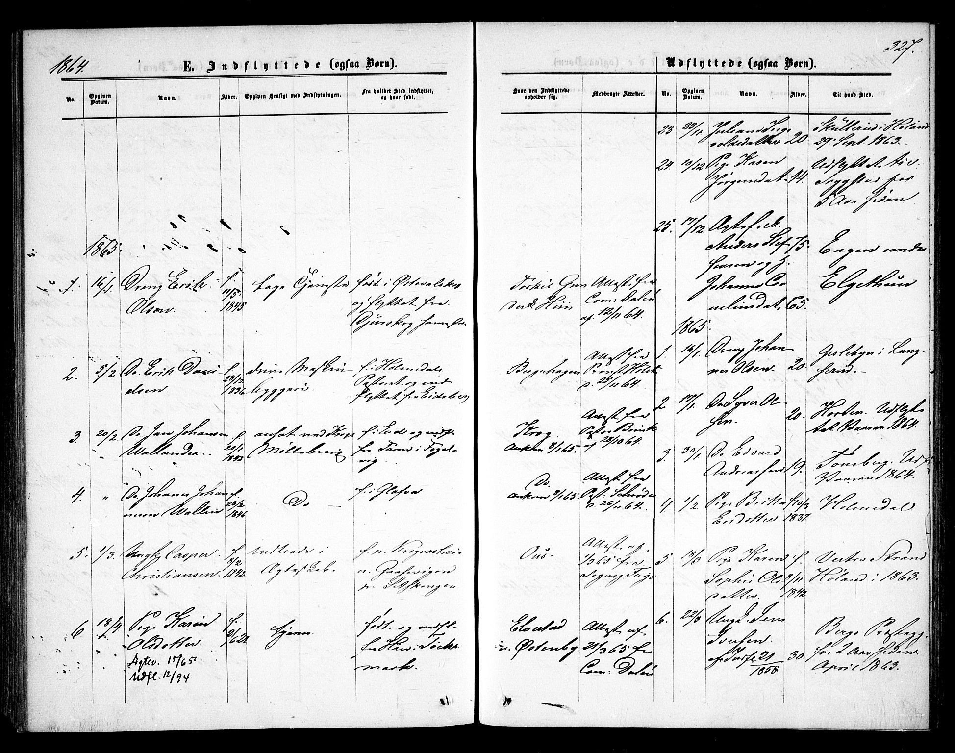 Rødenes prestekontor Kirkebøker, SAO/A-2005/F/Fa/L0007: Parish register (official) no. I 7, 1860-1869, p. 327