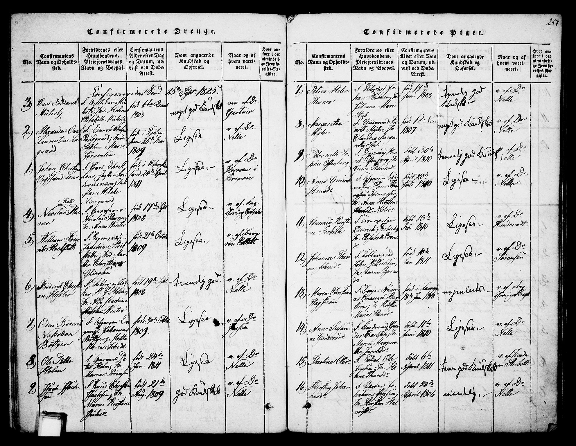 Skien kirkebøker, SAKO/A-302/F/Fa/L0005: Parish register (official) no. 5, 1814-1843, p. 251