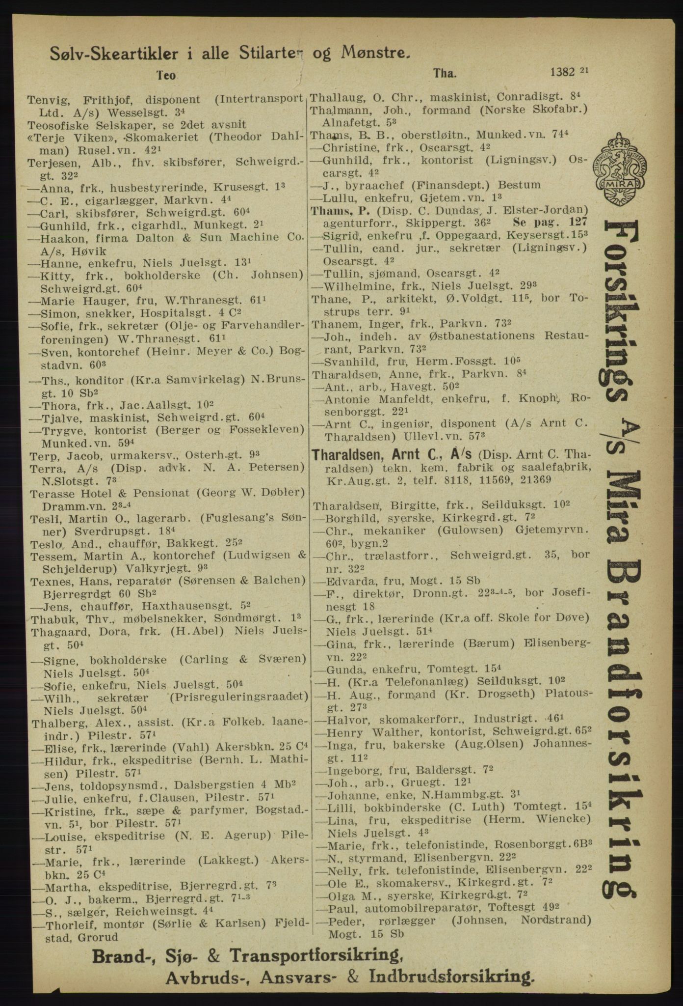 Kristiania/Oslo adressebok, PUBL/-, 1918, p. 1428