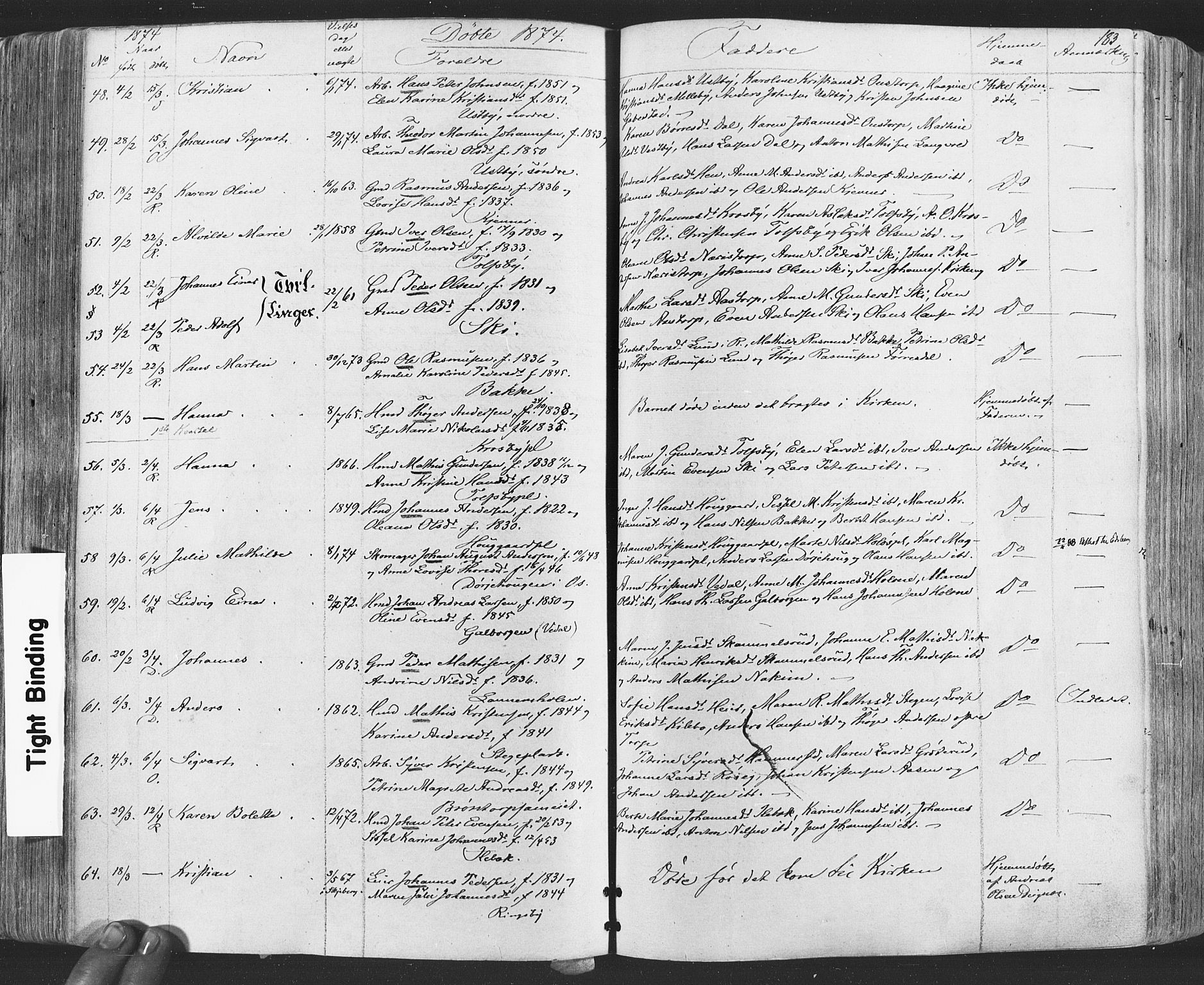 Rakkestad prestekontor Kirkebøker, AV/SAO-A-2008/F/Fa/L0011: Parish register (official) no. I 11, 1862-1877, p. 183