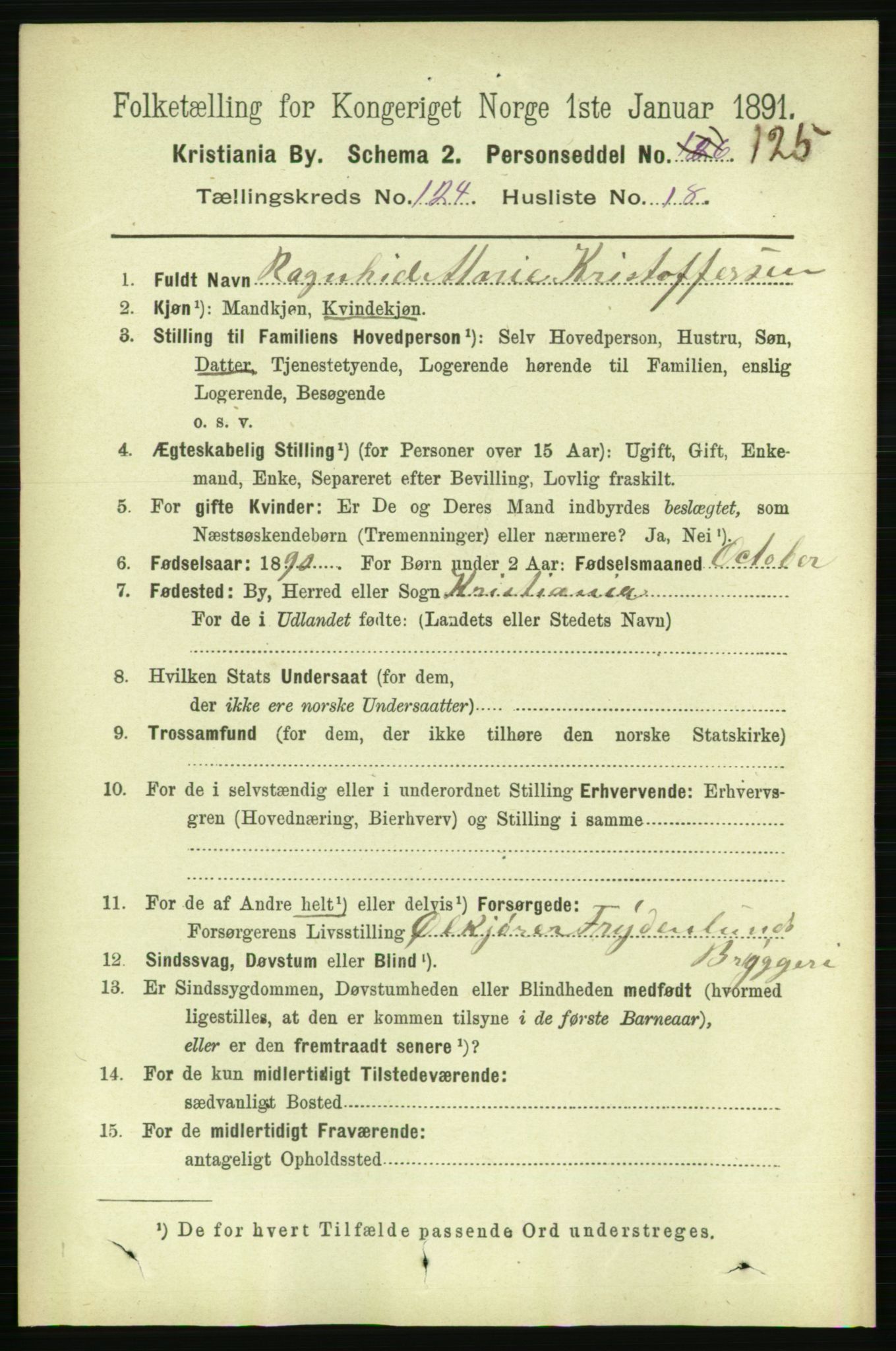 RA, 1891 census for 0301 Kristiania, 1891, p. 65706