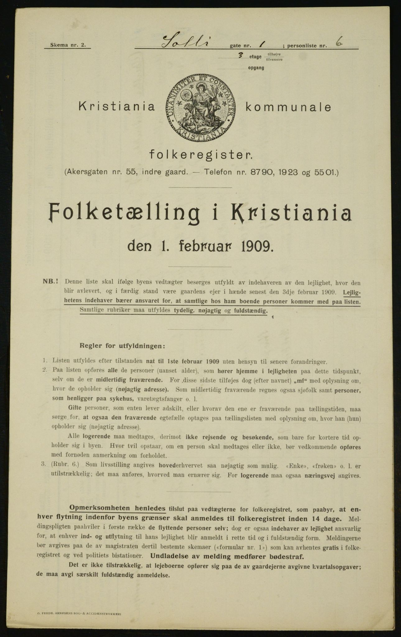 OBA, Municipal Census 1909 for Kristiania, 1909, p. 90356