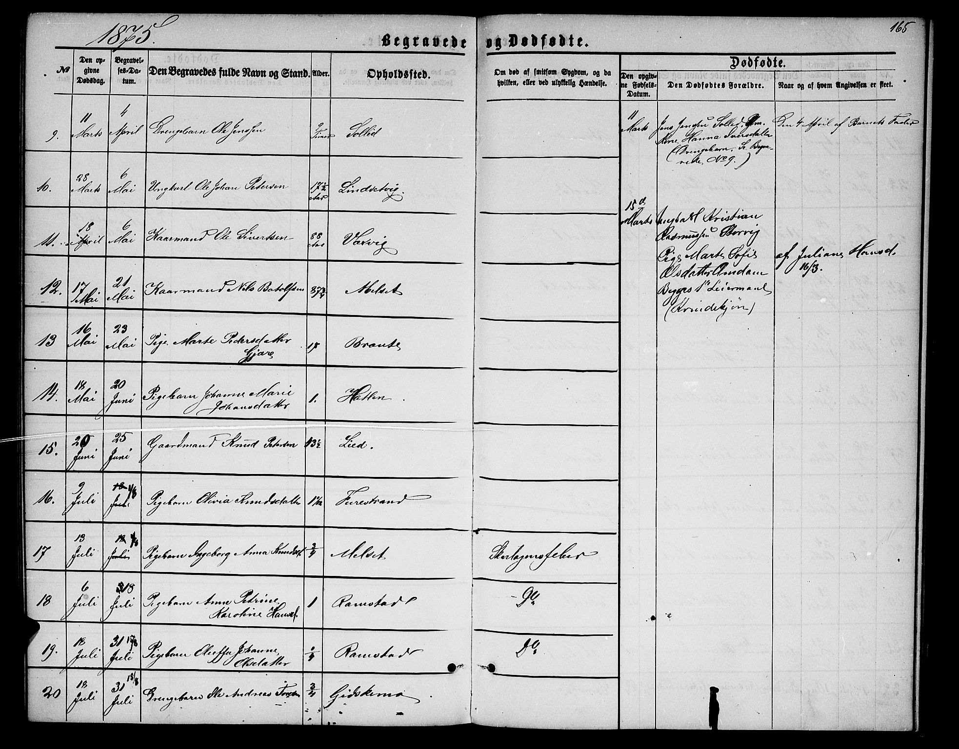 Ministerialprotokoller, klokkerbøker og fødselsregistre - Møre og Romsdal, AV/SAT-A-1454/522/L0325: Parish register (copy) no. 522C04, 1872-1877, p. 165