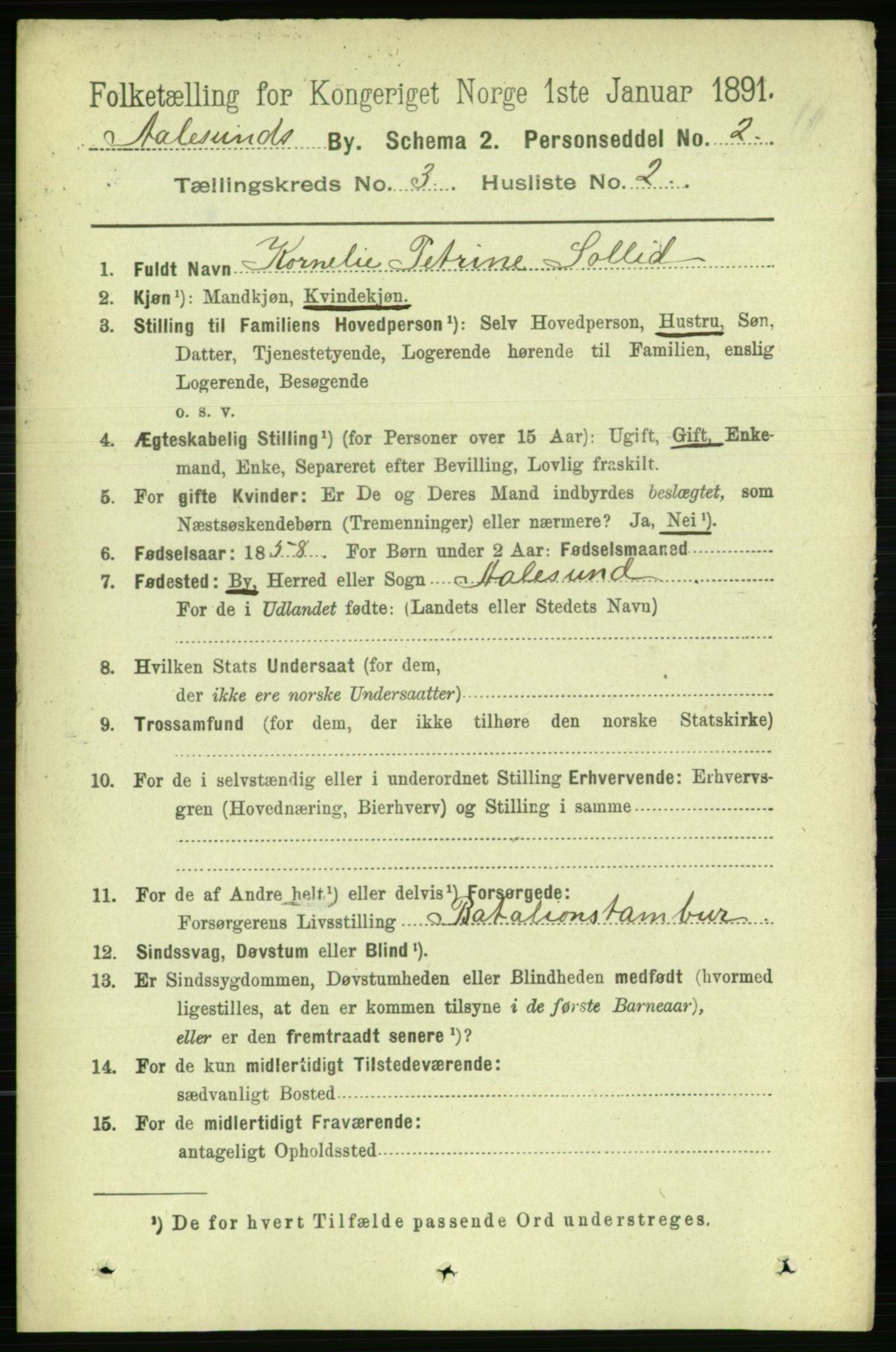 RA, 1891 census for 1501 Ålesund, 1891, p. 2280