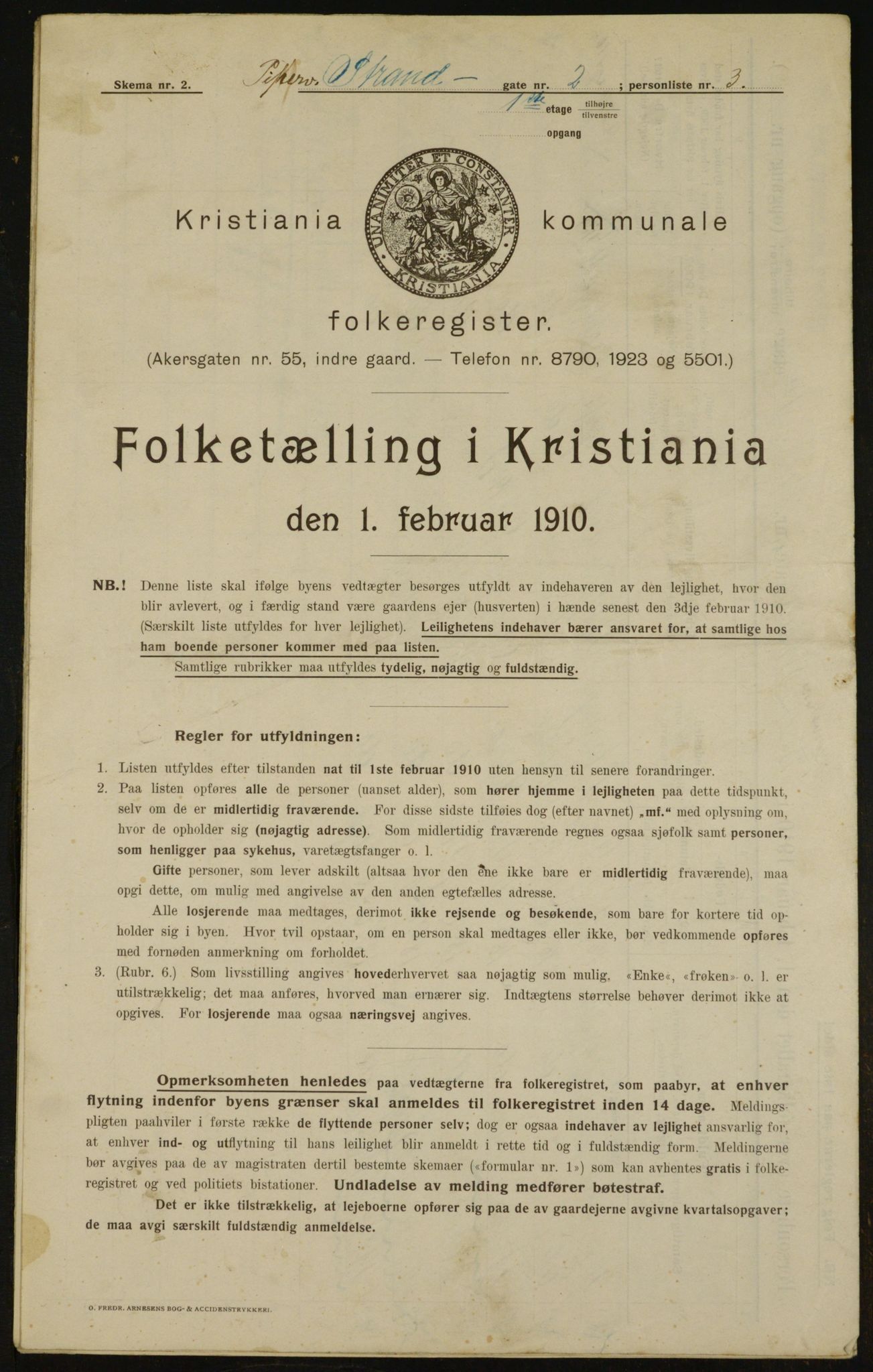 OBA, Municipal Census 1910 for Kristiania, 1910, p. 98419