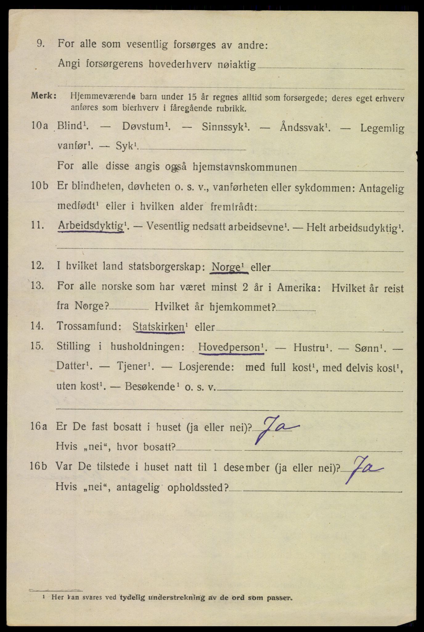 SAK, 1920 census for Arendal, 1920, p. 13547