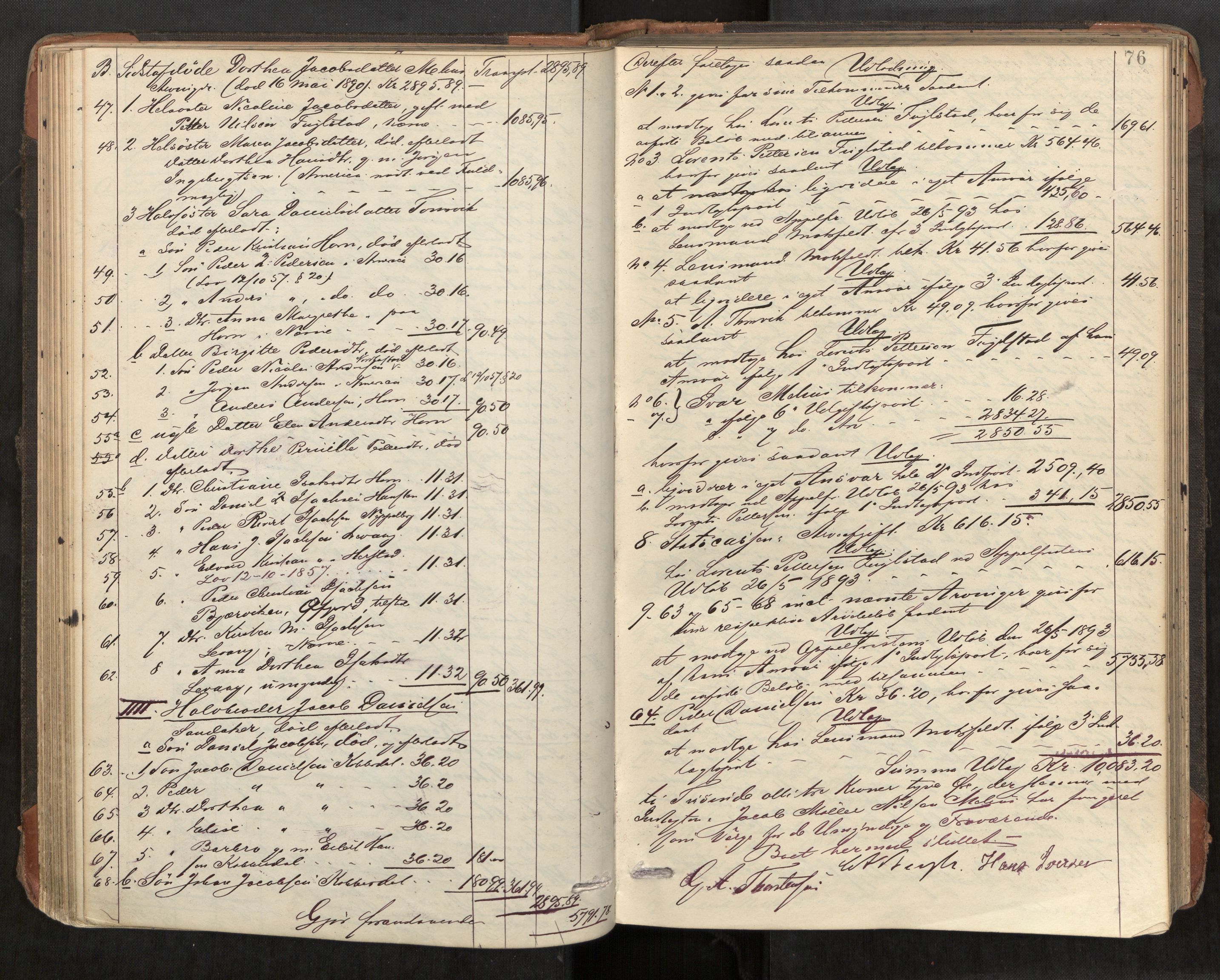 Rana sorenskriveri , AV/SAT-A-1108/1/3/3A/L0006: Skifteslutningsprotokoll, 1891-1896, p. 76