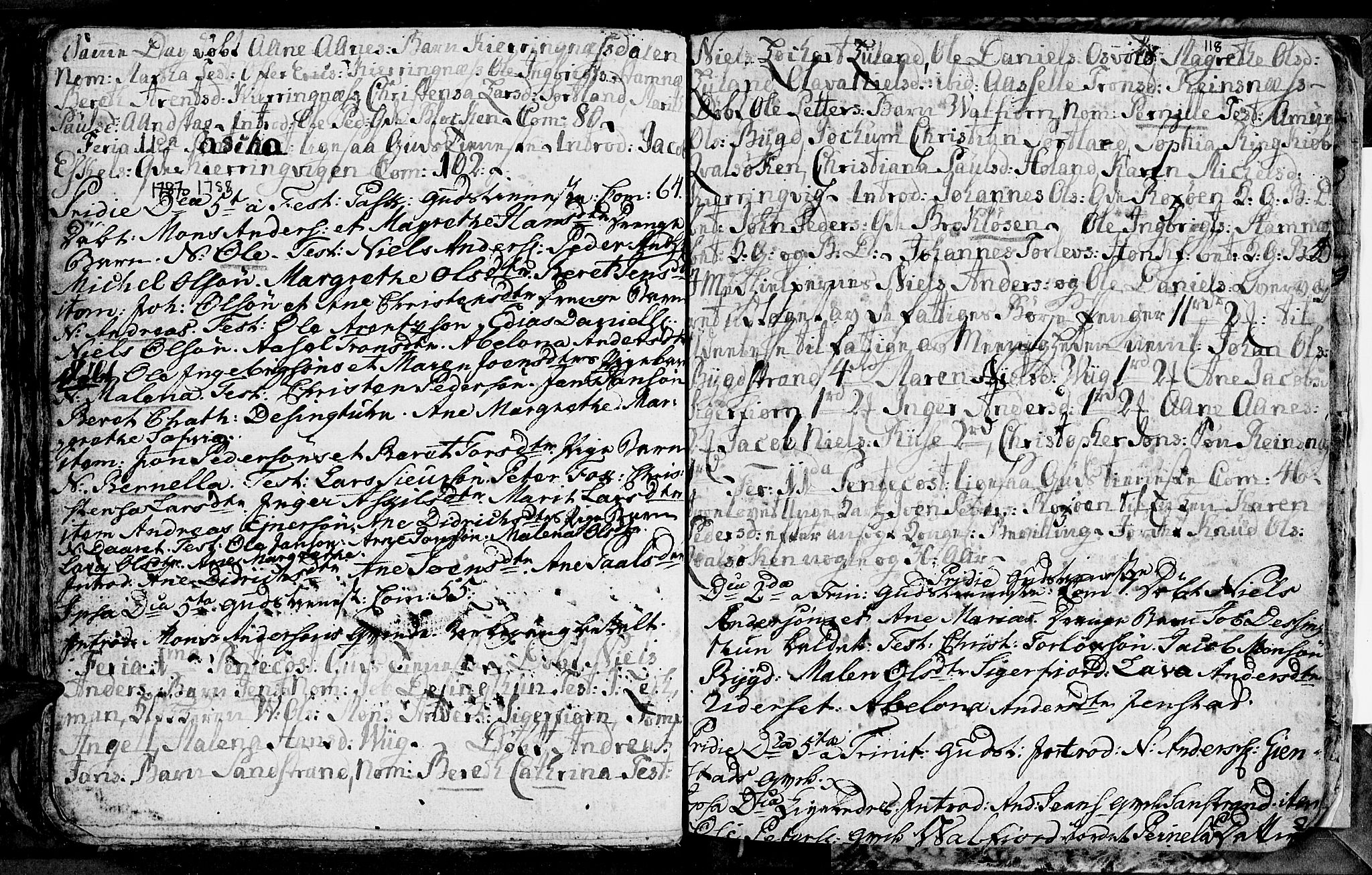 Ministerialprotokoller, klokkerbøker og fødselsregistre - Nordland, SAT/A-1459/895/L1366: Parish register (official) no. 895A01, 1730-1794, p. 118