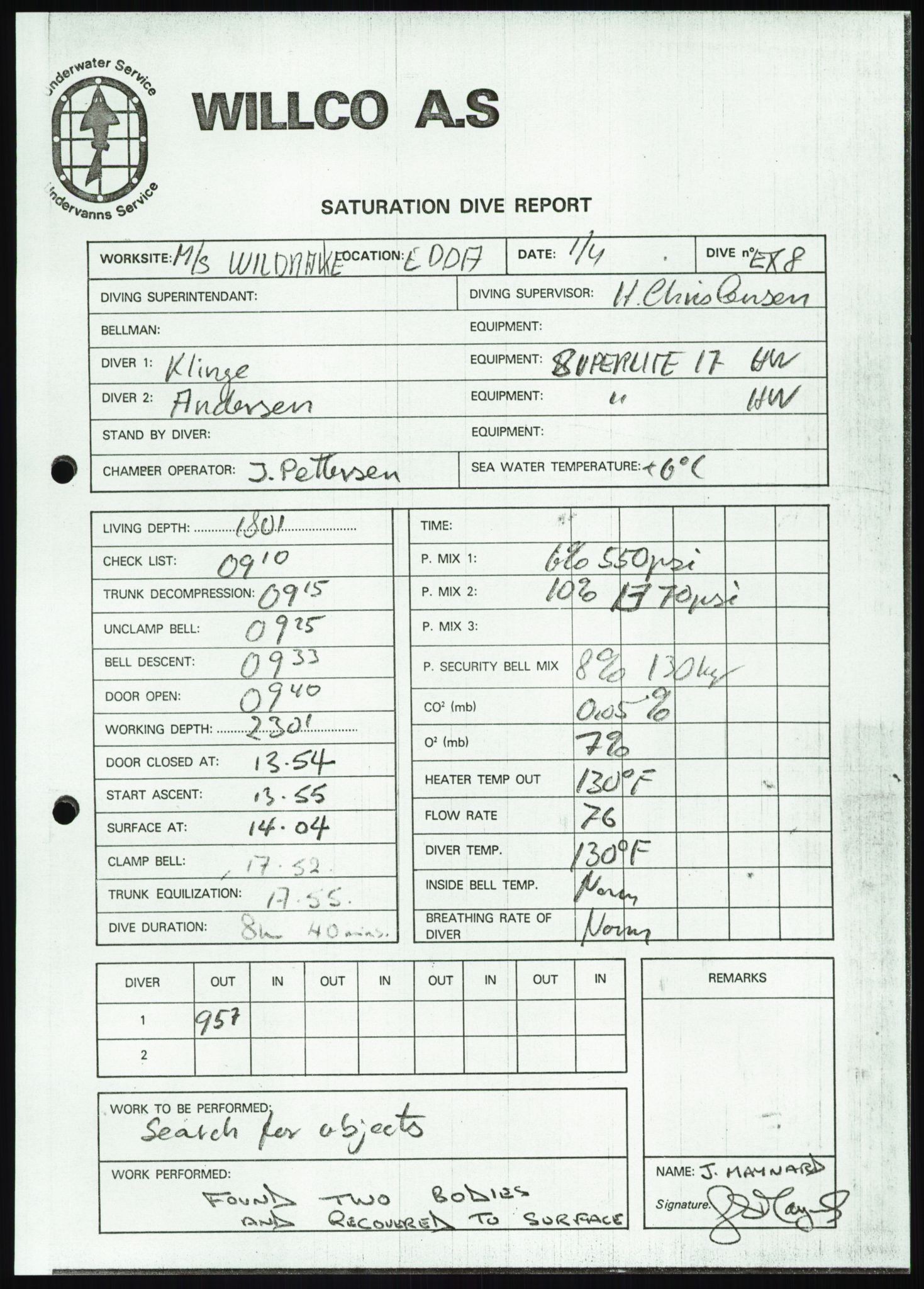 Justisdepartementet, Granskningskommisjonen ved Alexander Kielland-ulykken 27.3.1980, AV/RA-S-1165/D/L0018: R Feltopprydning (Doku.liste + R2, R4-R6 av 6), 1980-1981, p. 91