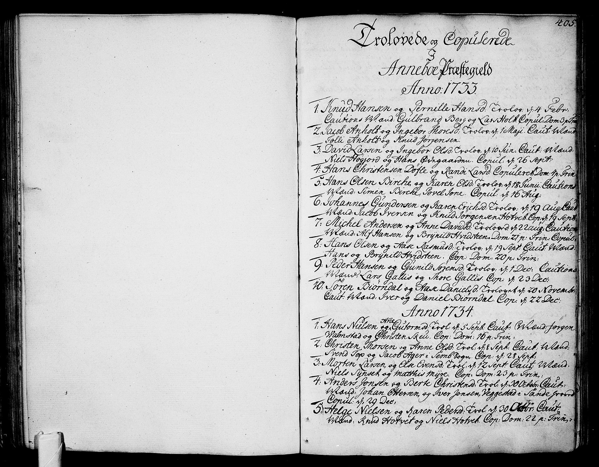 Andebu kirkebøker, SAKO/A-336/F/Fa/L0002: Parish register (official) no. 2, 1733-1802, p. 404-405