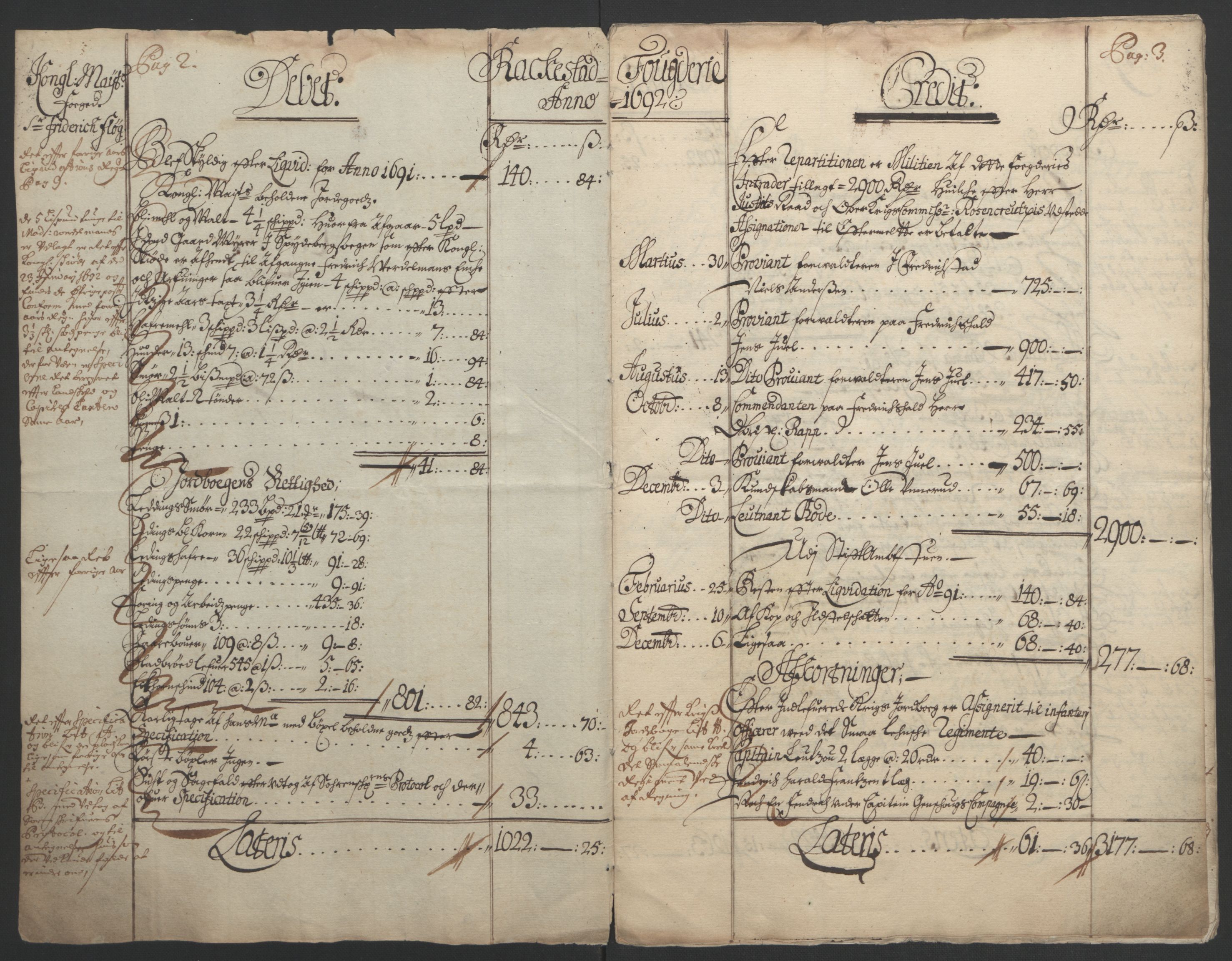 Rentekammeret inntil 1814, Reviderte regnskaper, Fogderegnskap, RA/EA-4092/R05/L0278: Fogderegnskap Rakkestad, 1691-1693, p. 158