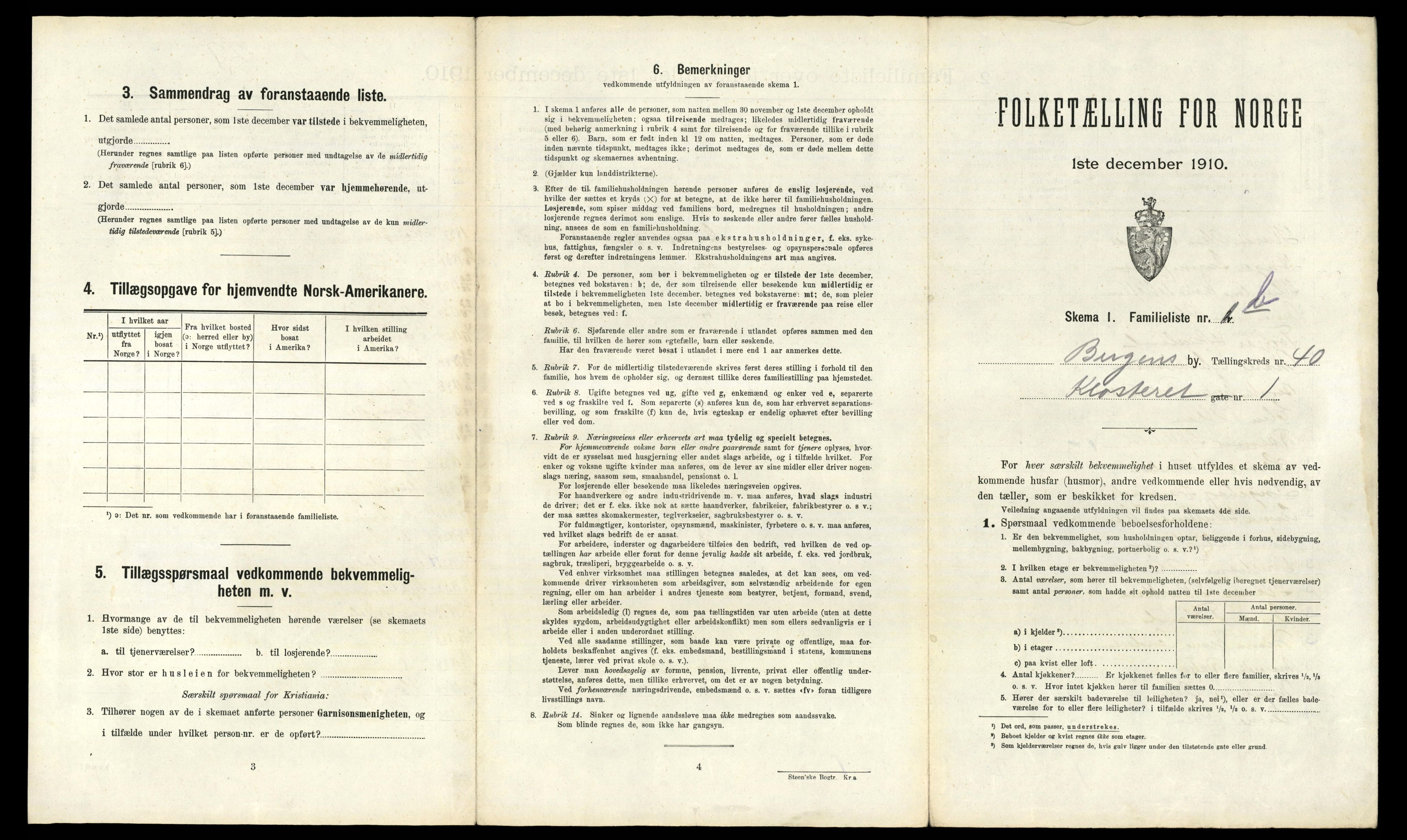 RA, 1910 census for Bergen, 1910, p. 13457